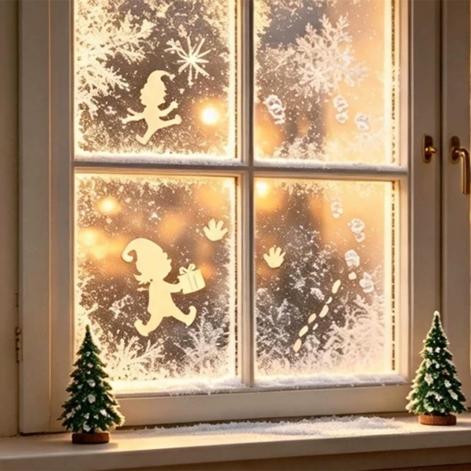4 Piezas Plantilla De Gnomo Navidad, Ideal Para Navidad