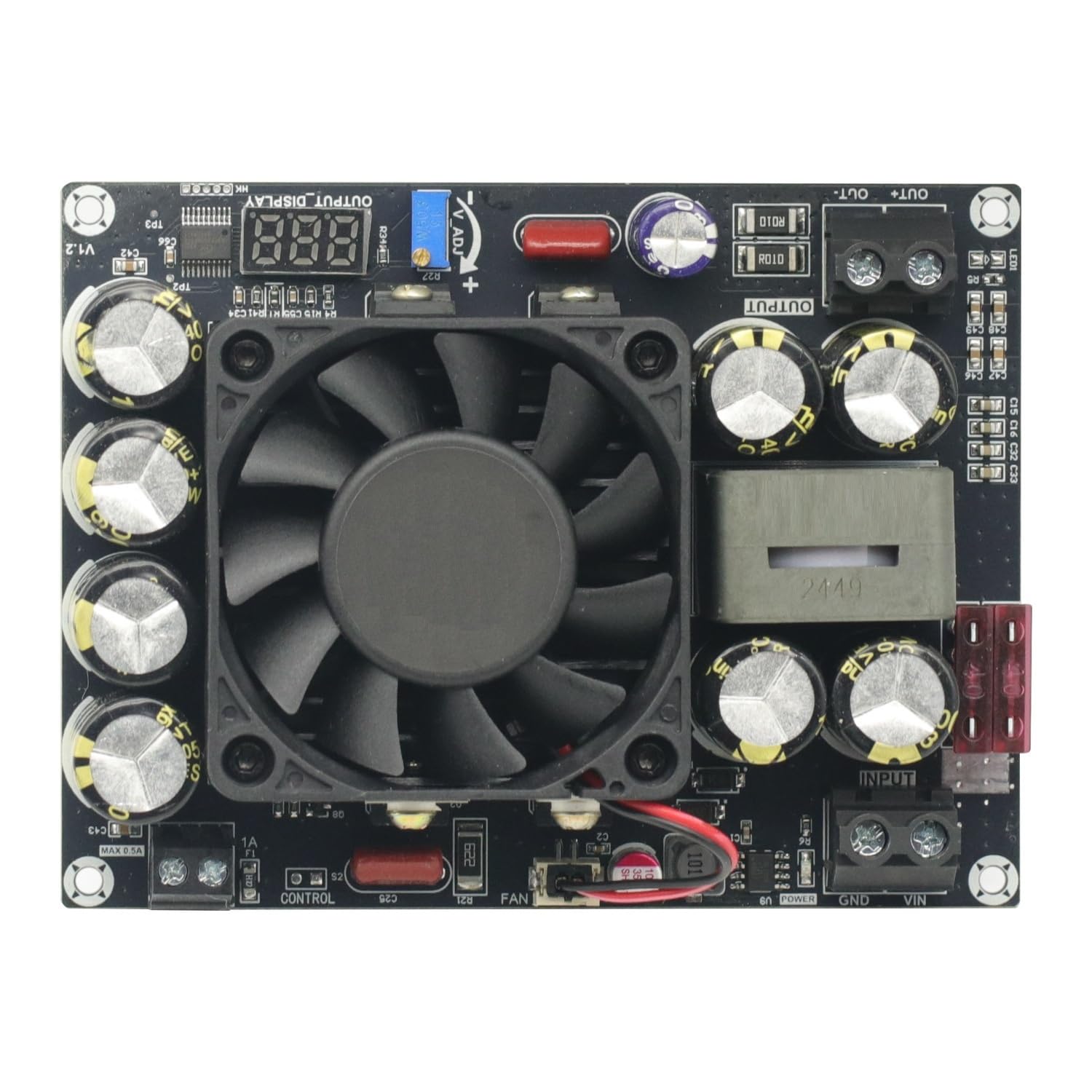 Módulo de potencia de 500 W CC a CC de 11 V-27 V a 27 V-50 V, módulo convertidor regulador de potencia para amplificadores de audio