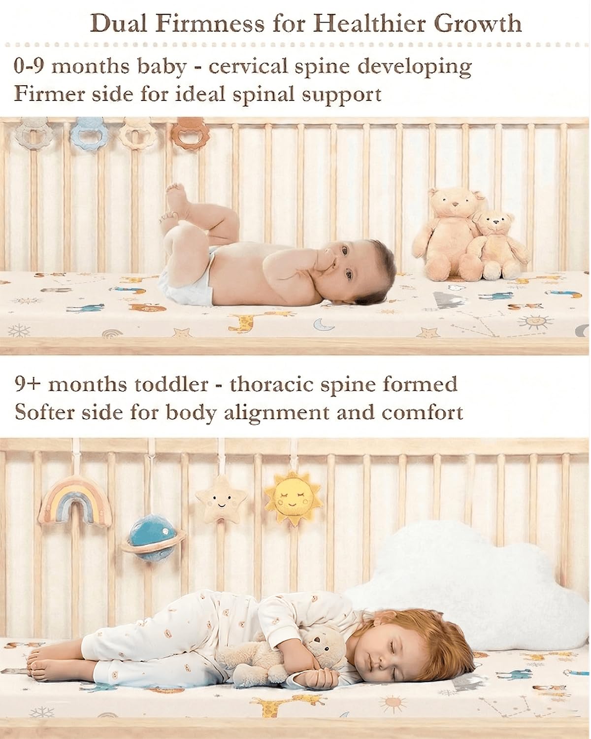 Green Tea 38x24 Mini Crib Mattress-Pack and Play Mattress Pad — view 5