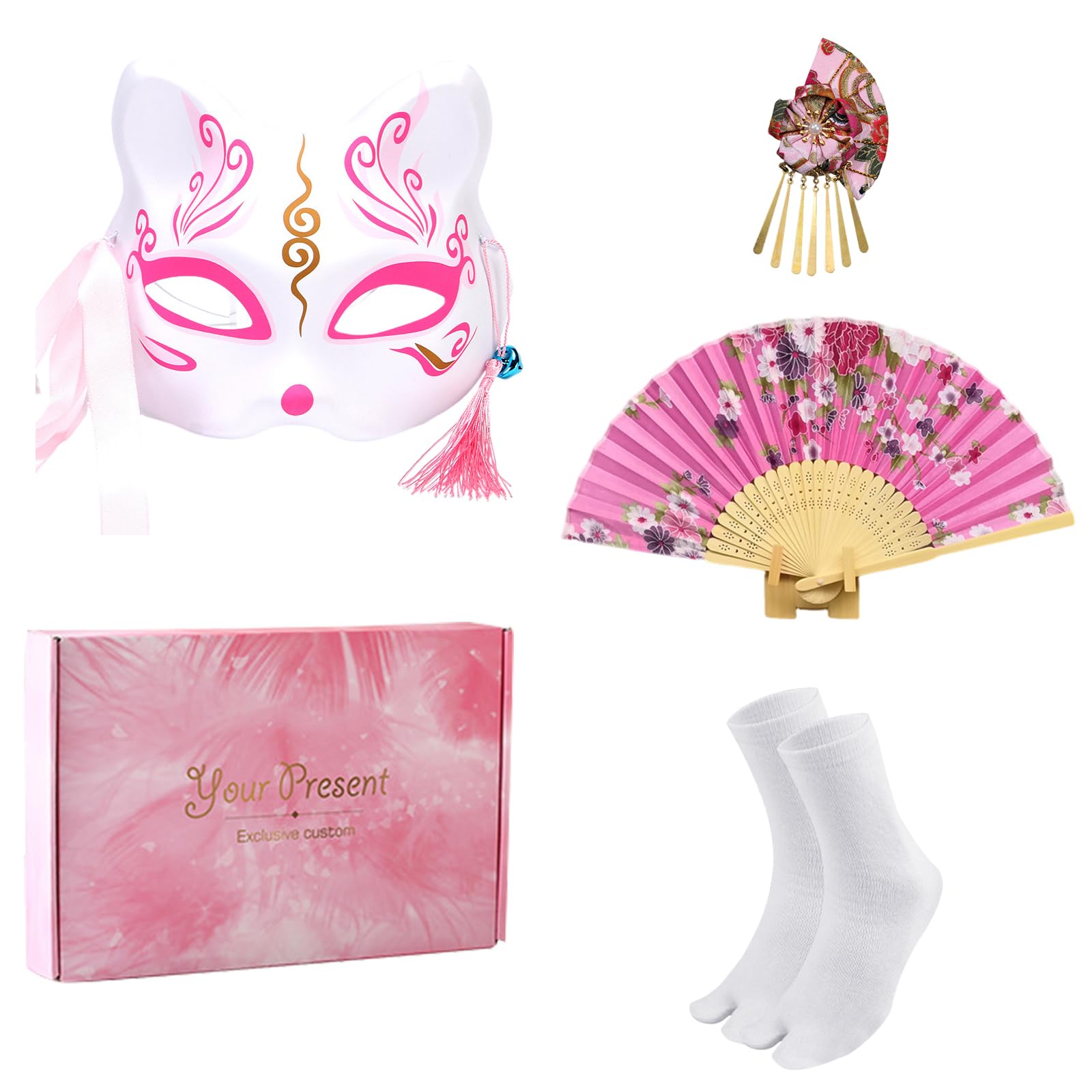 Damska tradycyjna japońska sukienka kimono z nadrukiem kwiatowym z paskiem sukienka japoński szlafrok Yukata kostium cosplay zestaw