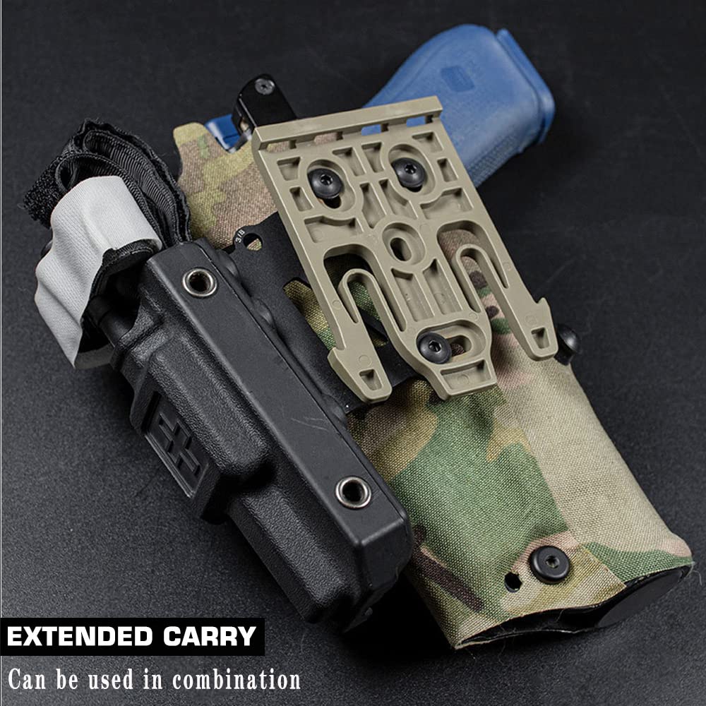 Tactical Holster Extension Adapter - QLS Compatible Aluminum Mount For Magazine & Gear Attachment