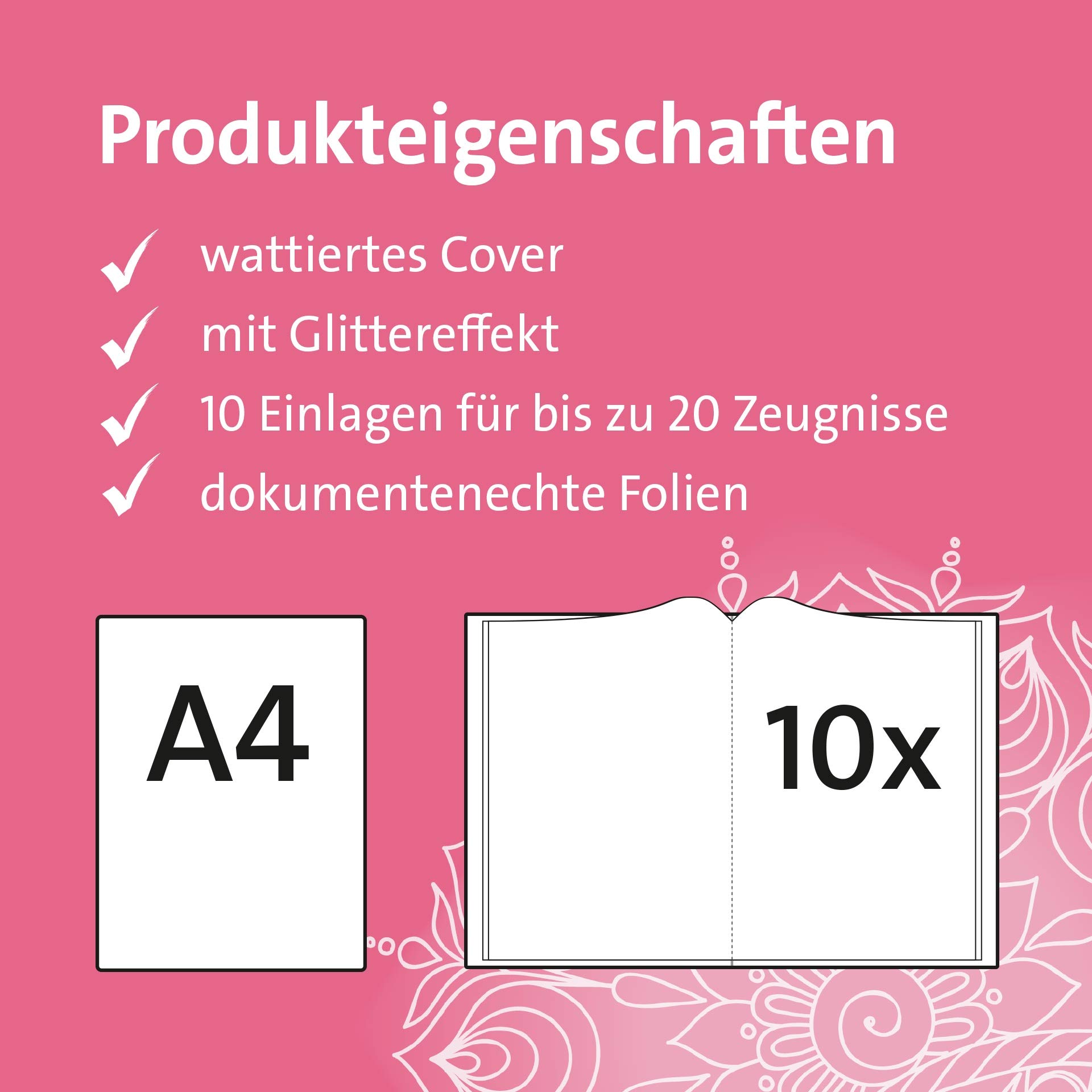 Roth Zeugnismappe 89342, mit Design und Effekt, A4, Sichtbuch, mit Delfinen, mit 10 Hüllen – Böttcher AG