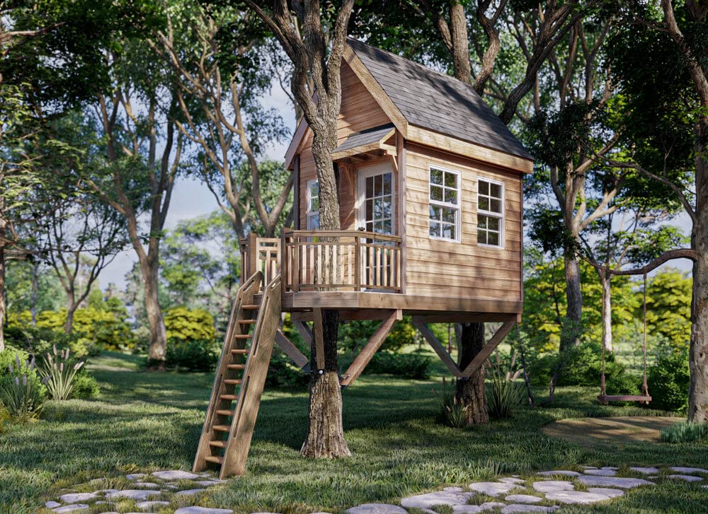 8'x15' Two Tree Bracket Kit - Wood NOT Included