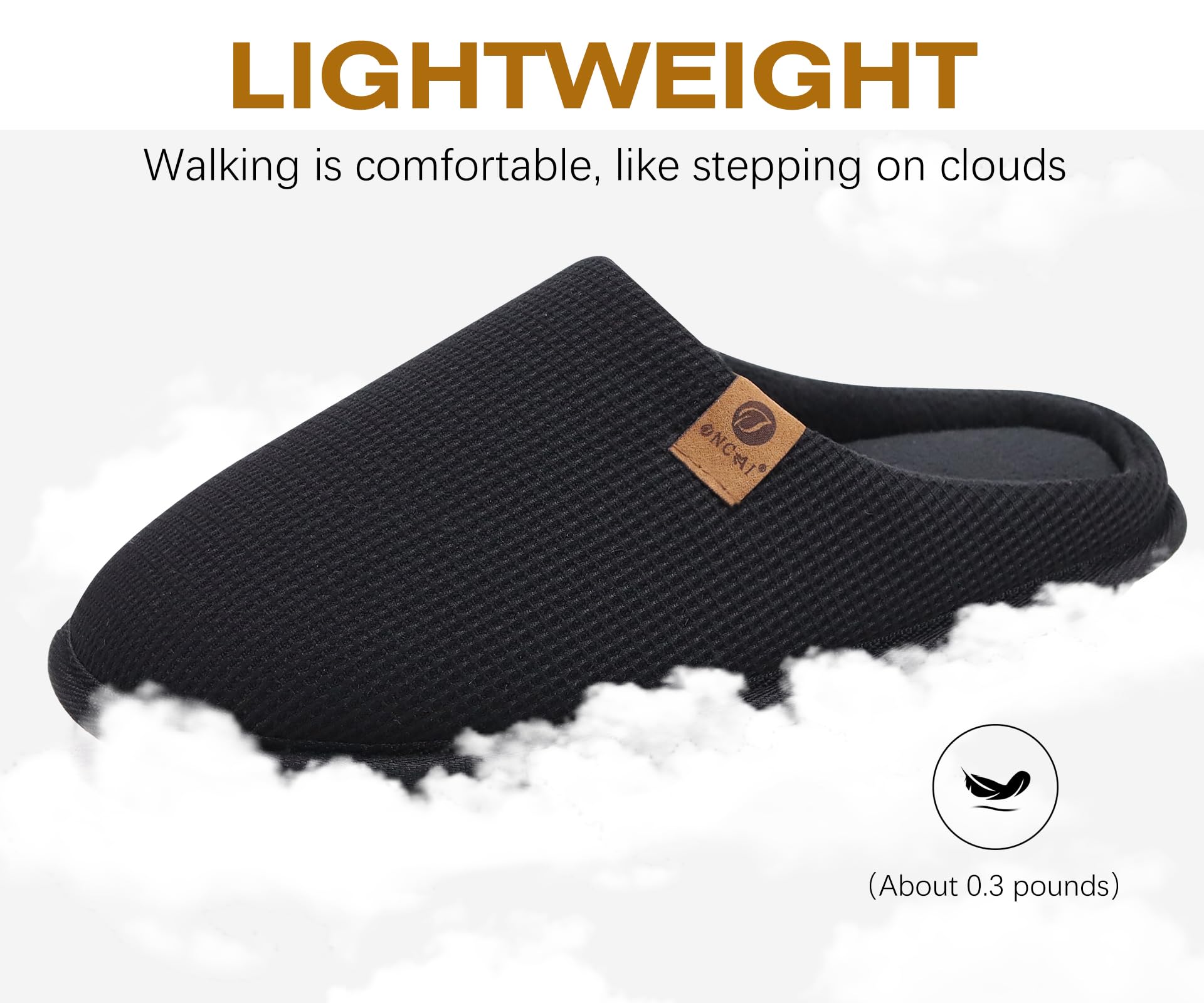 ONCAI Pantofole da Uomo Invernali Ciabatte da Casa con Memory Foam Calde Pelliccia Sintetica Cotone Scarpe Accogliente Antiscivolo Suola EU Dimensione 40-49