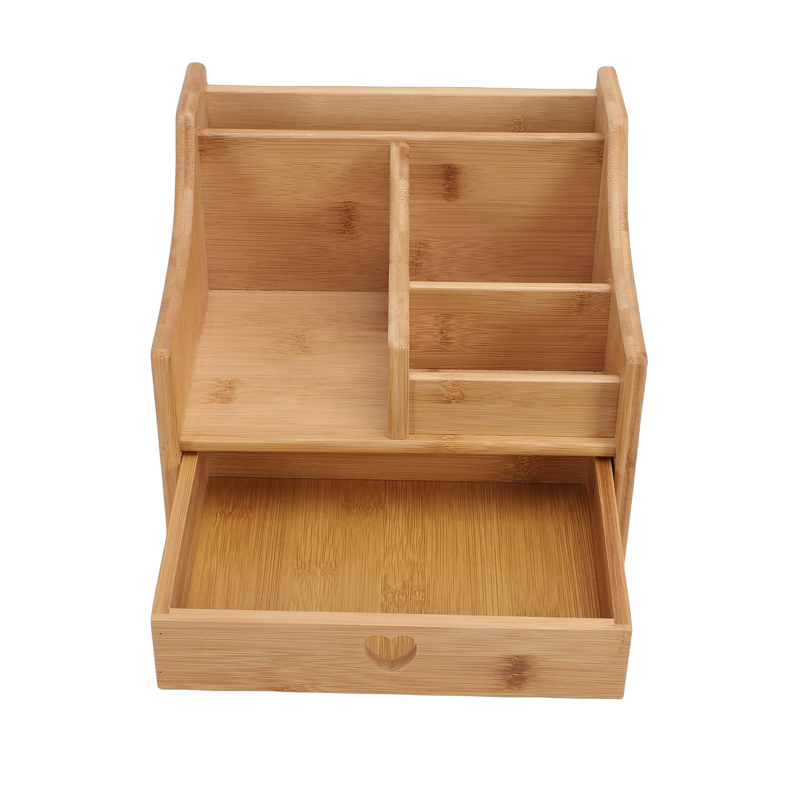 Tissting Organizzatore da Scrivania in Legno con Cassetto Multifunzione | Organizer Scrivania In Legno Con Cassetto Per Ufficio E Casa Ripone Telecomandi E Gioielli