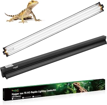 T5 UVB Reptile Light Fixture Combo Kit 39W 88cm/34inch, 10.0 UVB Light for Reptile Vivarium with Desert Reptile Lamp for Bearded Dragon, Gecko, Tortoise, Lizard, Leopard Gecko Tank [Energy Class E]