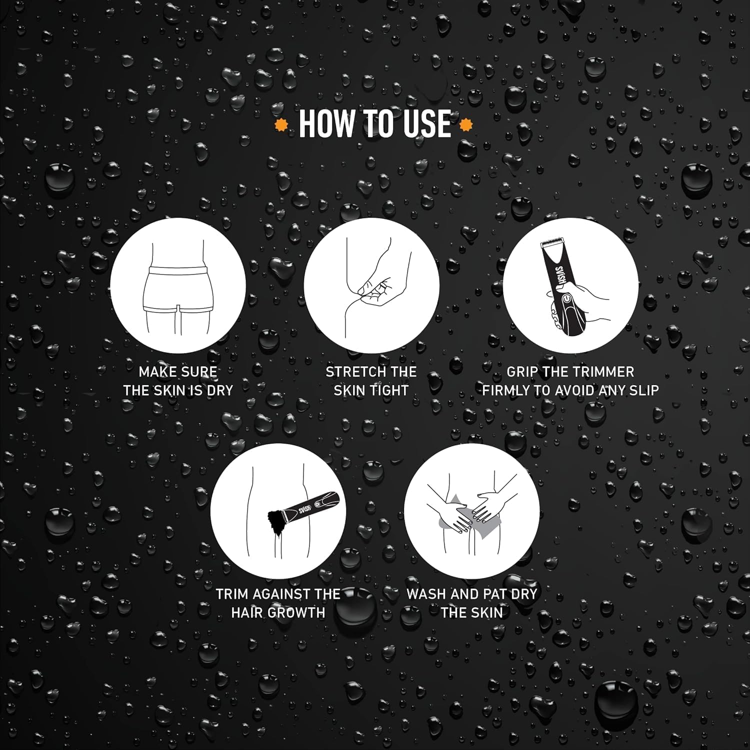 Svish On The Go Electric Groin Hair Trimmer for Men| Cordless Balls Shaver| Waterproof, 100-120 Min Run Time Beard, Body, Pubic, Intimate Hair GroomingI Ceramic Blades with Sensitech Technology