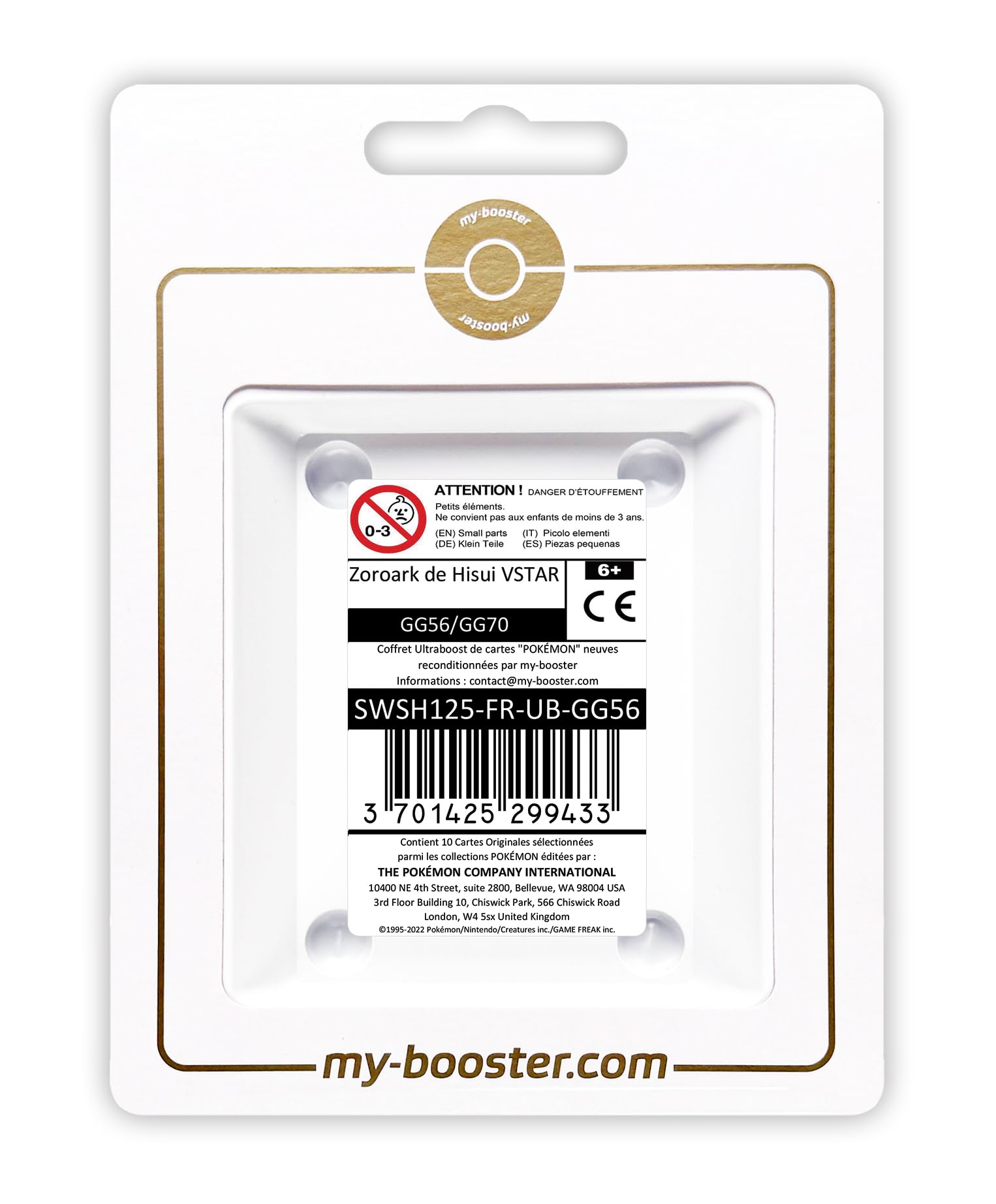 Zoroark De Hisui VSTAR GG56/GG70 – Ultraboost X Zénith Suprême – 10 Cartes Pokémon Françaises – Gallery Secrète