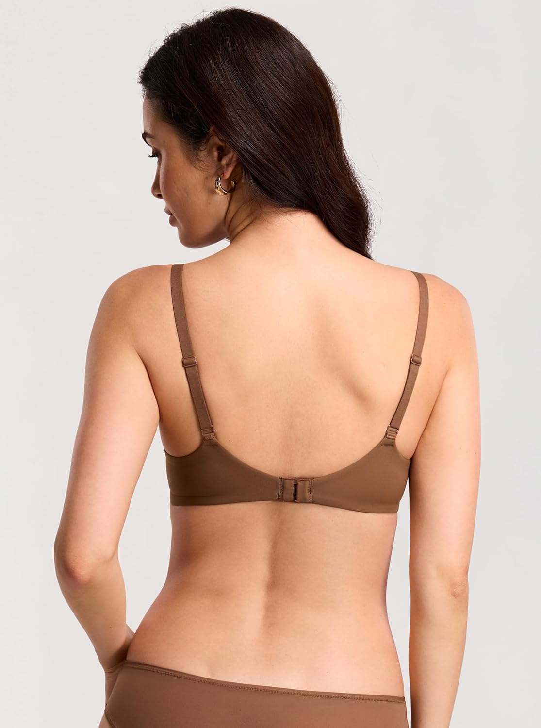 DOBREVA Women's Balconette Unlined Plunge Bra Underwire Demi Plus Size Bras Lounge Comfort - Image 4