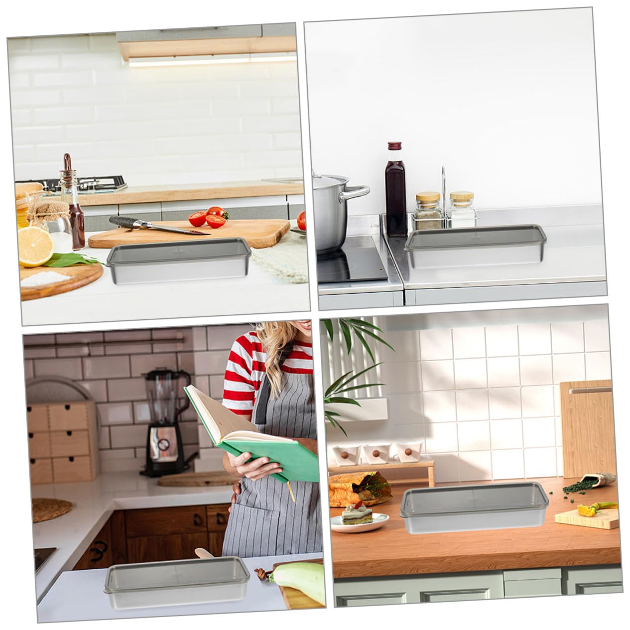 SHINEOFI 2 pezzi Contenitori Ermetici in Acciaio 304 con Coperchio Scatole per Frigorifero per Conservare Frutta Carne e Snack Mantenendo Freschezza e Ordine