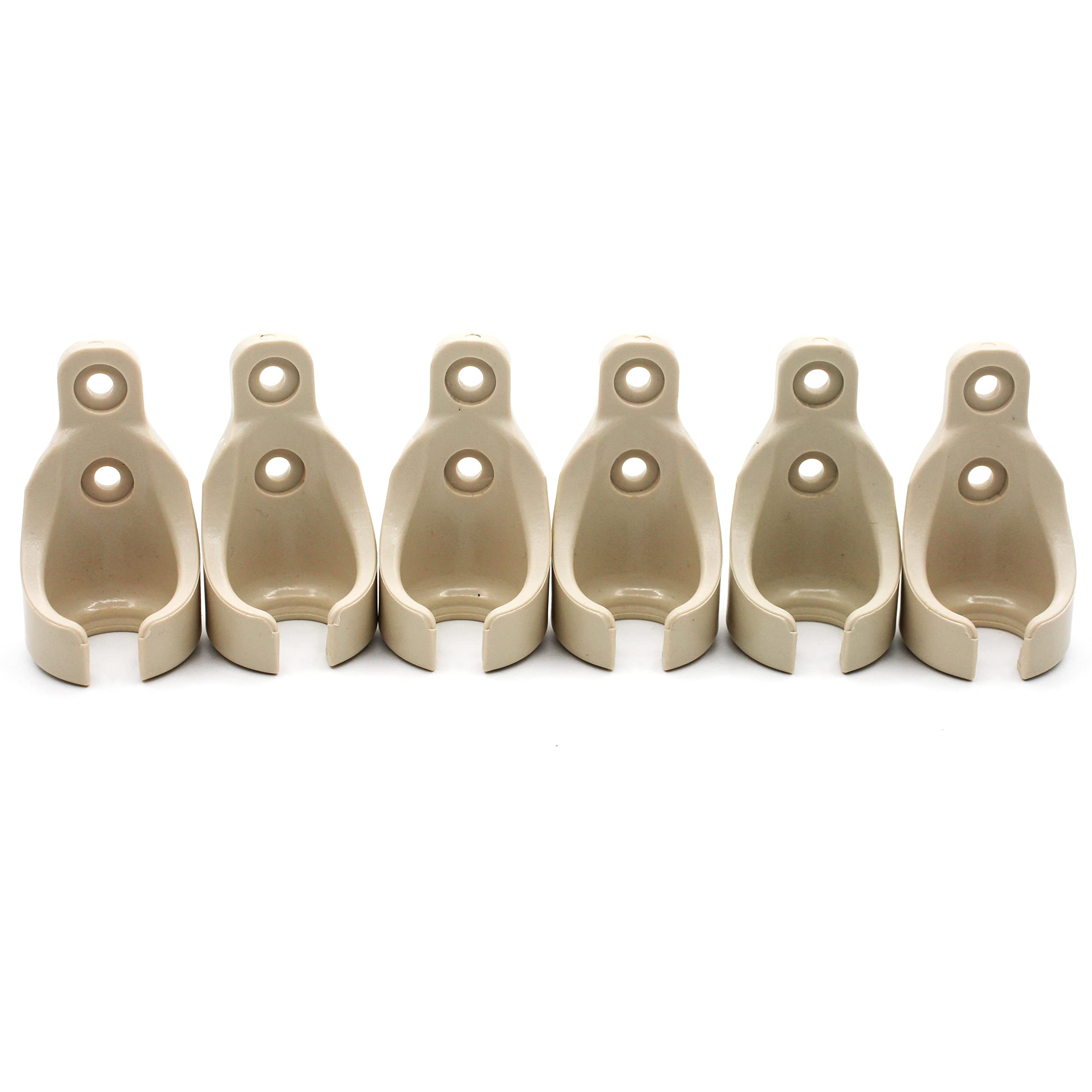 Universal Bungee Kit Parts for Sun Shades Blackout Roller up Blinds (6 Circle Receiver, Beige)