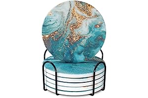 Blue Marble Ceramic Coasters 6 Pack