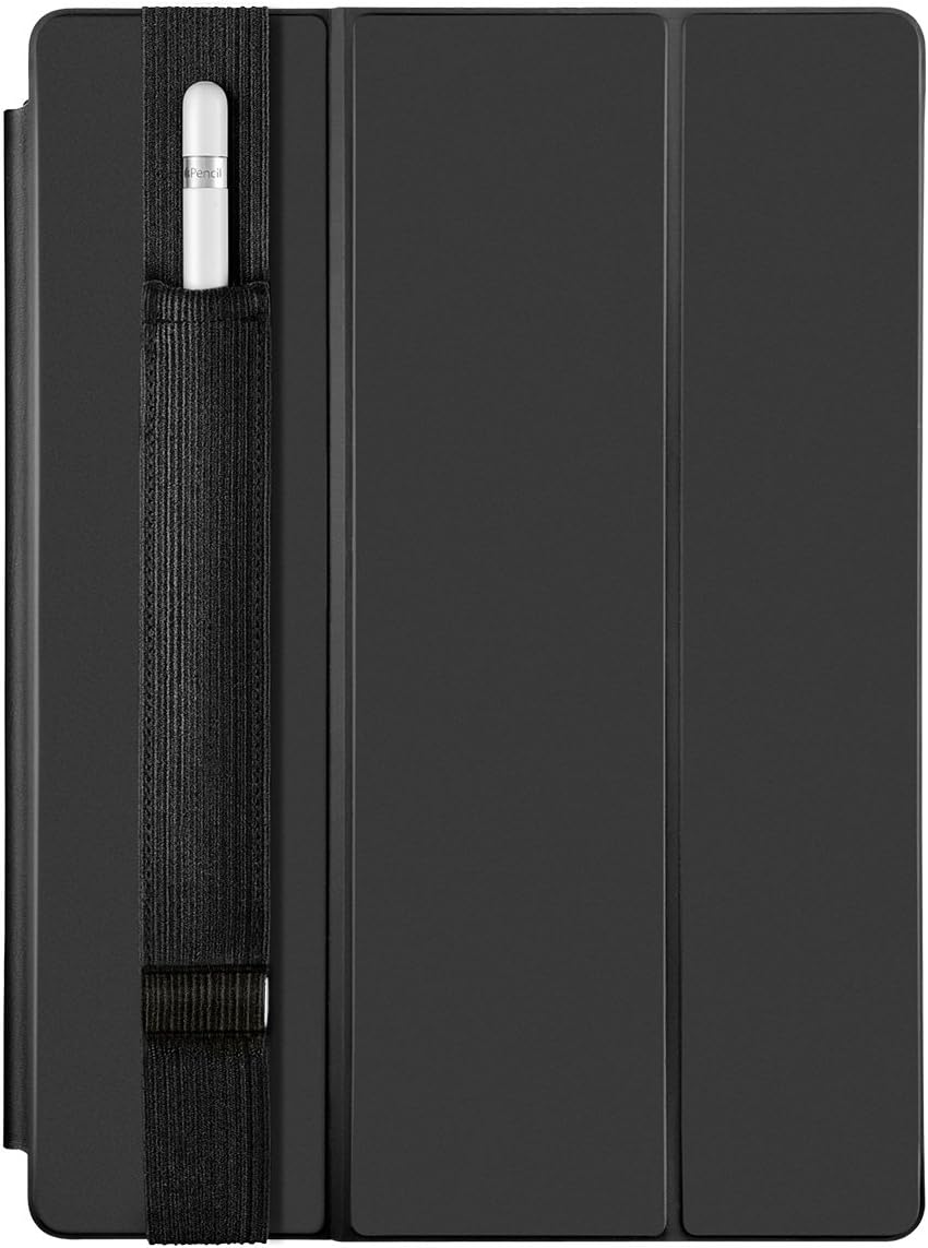 Stylus Sling Pencil Holder with USB Adapter Pocket for Apple Pencil (1st/2nd Gen) - Compatible with iPad Pro 11/10.5/9.7 & iPad 6th Gen Cases, Black-Stitch