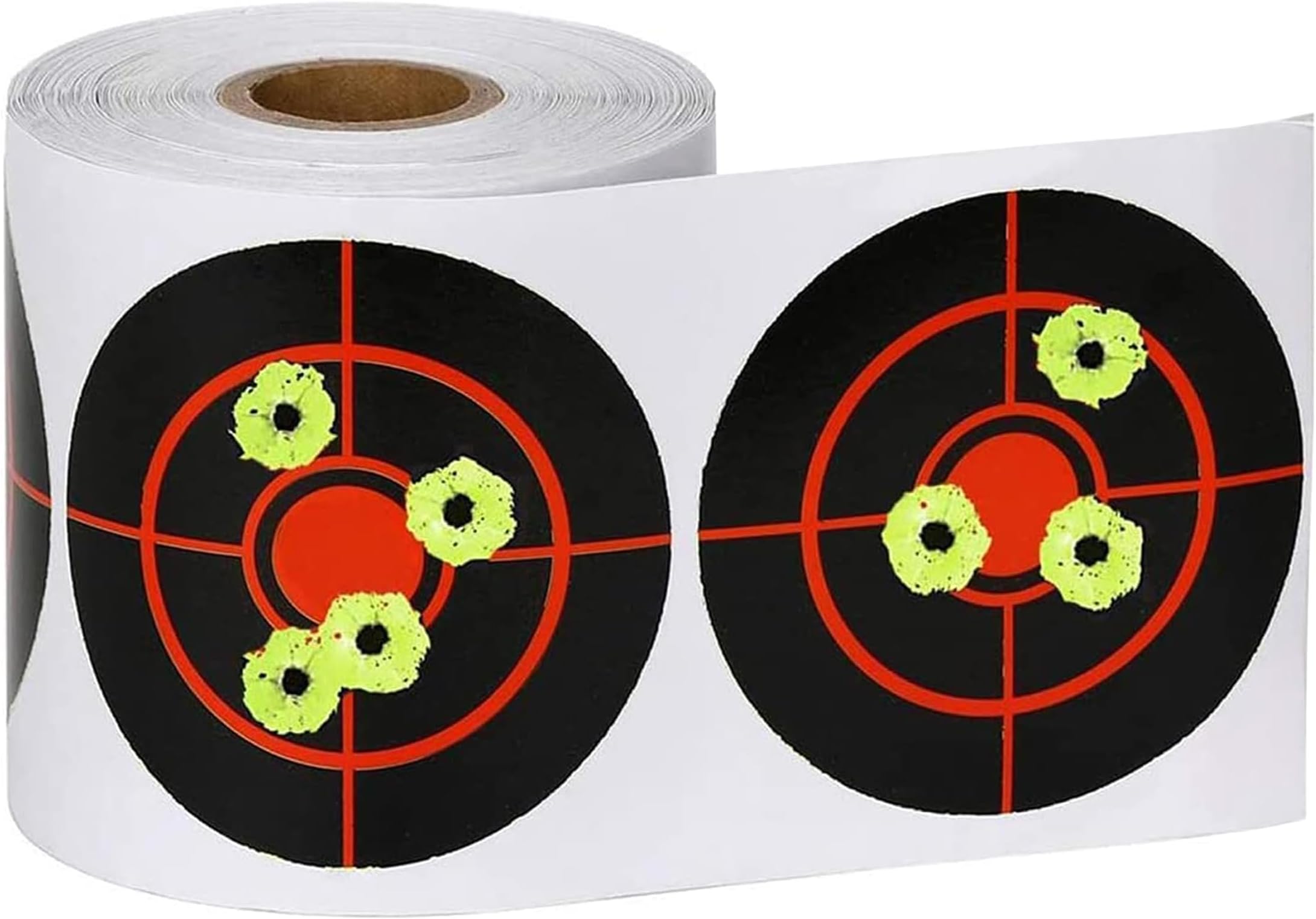 GearOZ Splatter Target Stickers, 3" Reactive Paper Targets, 250/500 Pcs Adhesive Shooting Targets with Fluorescent Yellow Impact for BB Gun, Pellet Gun, Airsoft, Rifle Shooting Practice