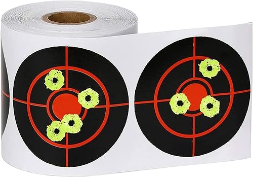Calcomanías de Diana Salpicadura, Dianas de Papel Reactivo de 3", 250/500 Piezas Dianas Adhesivas de Tiro con Impacto Amarillo Fluorescente para
