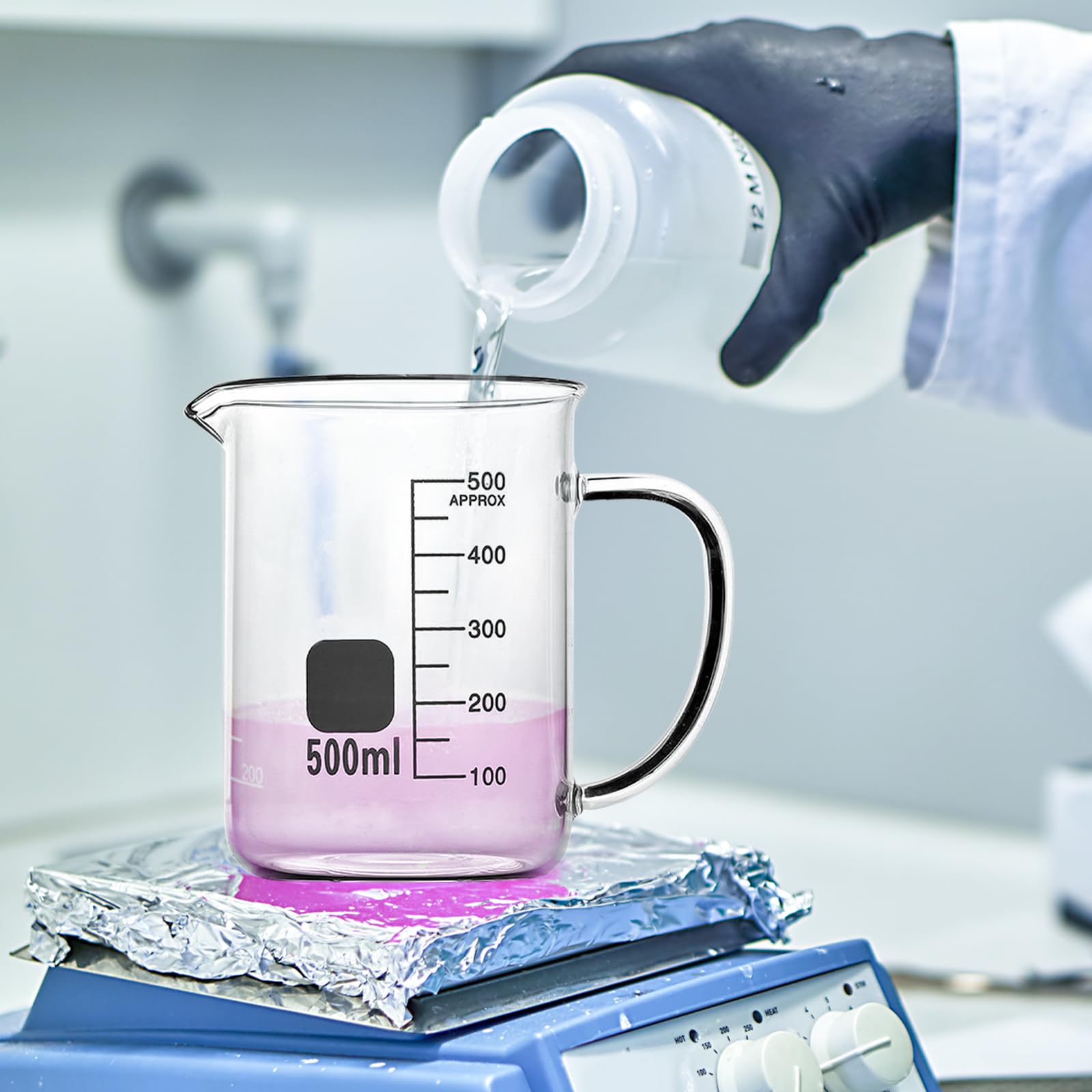 Luvan 1000 ml/4 Tassen/34 oz glazen maatbeker, vloeistof maatbeker met handvat en V-vormige uitloop, ideaal voor mixen en koken, vaatwasser-/vries-/microgolfveilig Luvan 1000 ml/4 Tassen/34 oz glazen maatbeker, vloeistof maatbeker met handvat en V-vormige uitloop, ideaal voor mixen en koken, vaatwasser-/vries-/microgolfveilig