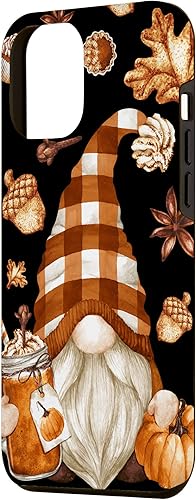 Miniatura 2 de iPhone 14 Pro Max lindo patrón de Acción de Gracias para Autum Gnomo Love Pumpkin Spice Case