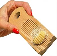 KneadEat Curved Gnocchi Board Paddle - Authentic Italian Pasta Maker with Perfect Ridges for Homemade Gnocchi, Easy Use & Clean