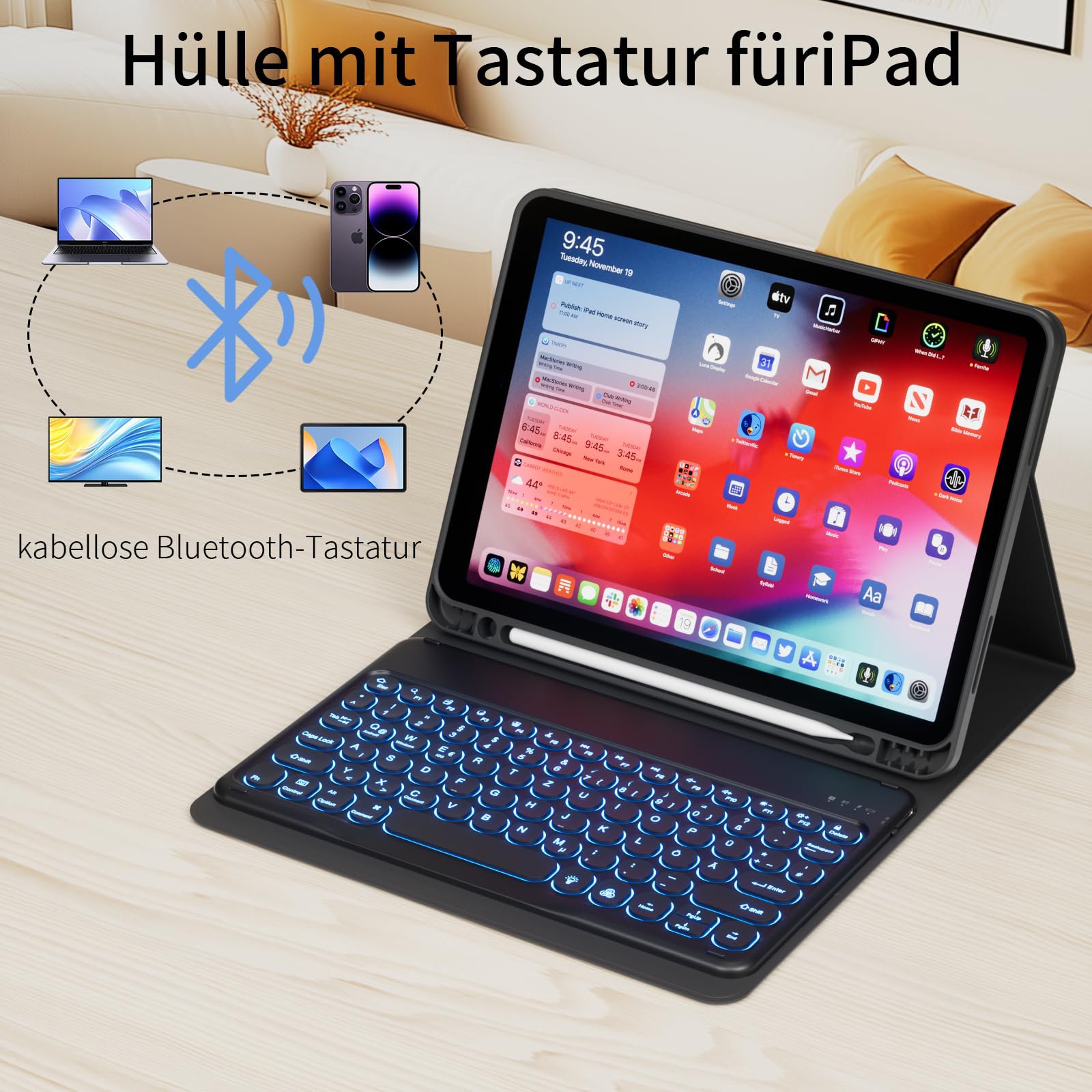 GKABXY iPad Air 11 inç (M3/M2), ipad Air 7 6 5 4 (2025/2024/2022