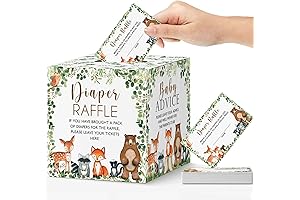 Woodland Creatures Baby Shower Decorations: Diaper Raffle Tickets for Enchanting Forest Festivities