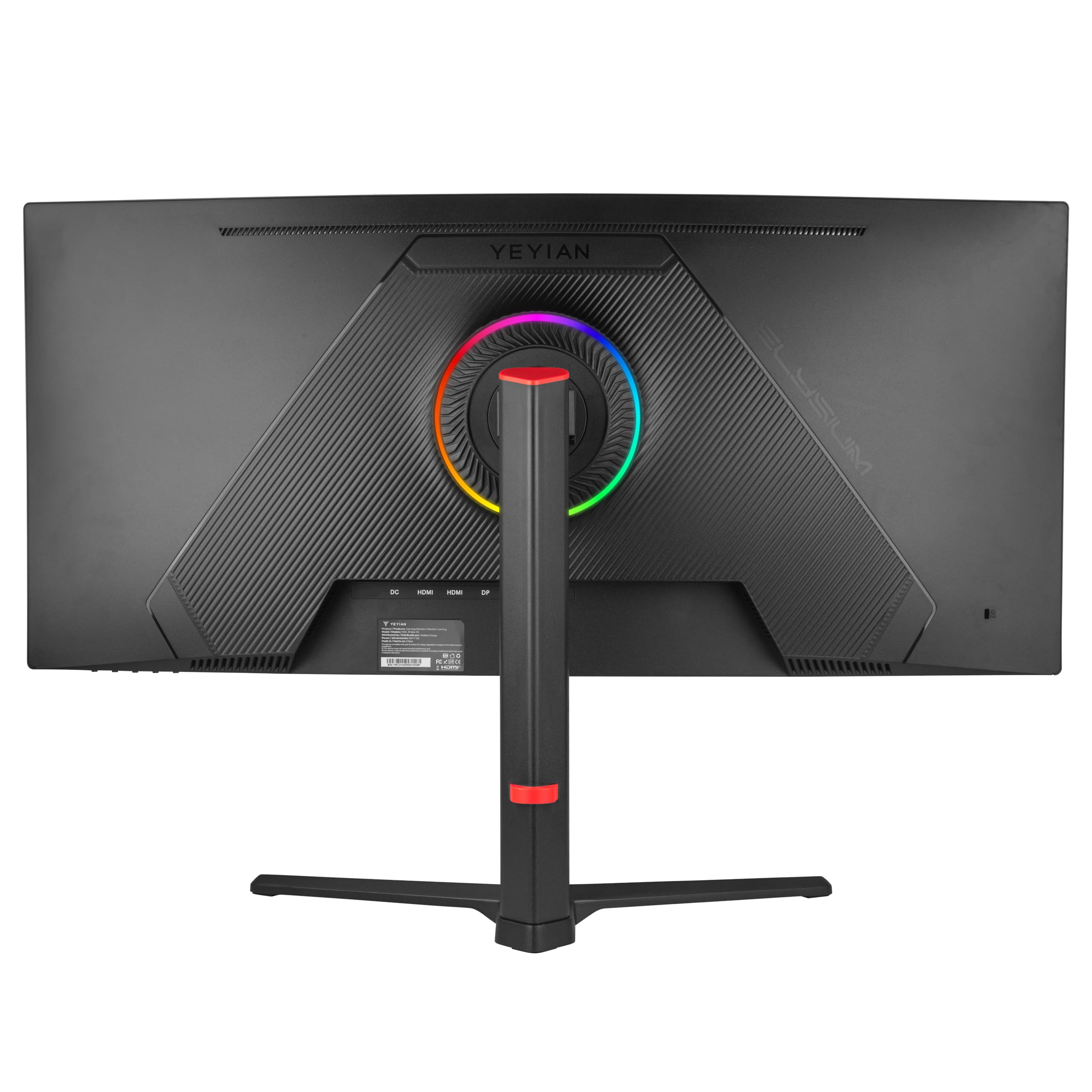 YEYIAN Elysium 34 Monitor do gier 34" Zakrzywiony WQHD | Ultra Szeroki ekran | 21:9 | 3440x1440 | Panel IPS | 180Hz | 1ms | FreeSync | 16 M kolorów | 120% sRGB | 2 x DisplayPort 1.4 i 2 x HDMI 2.1