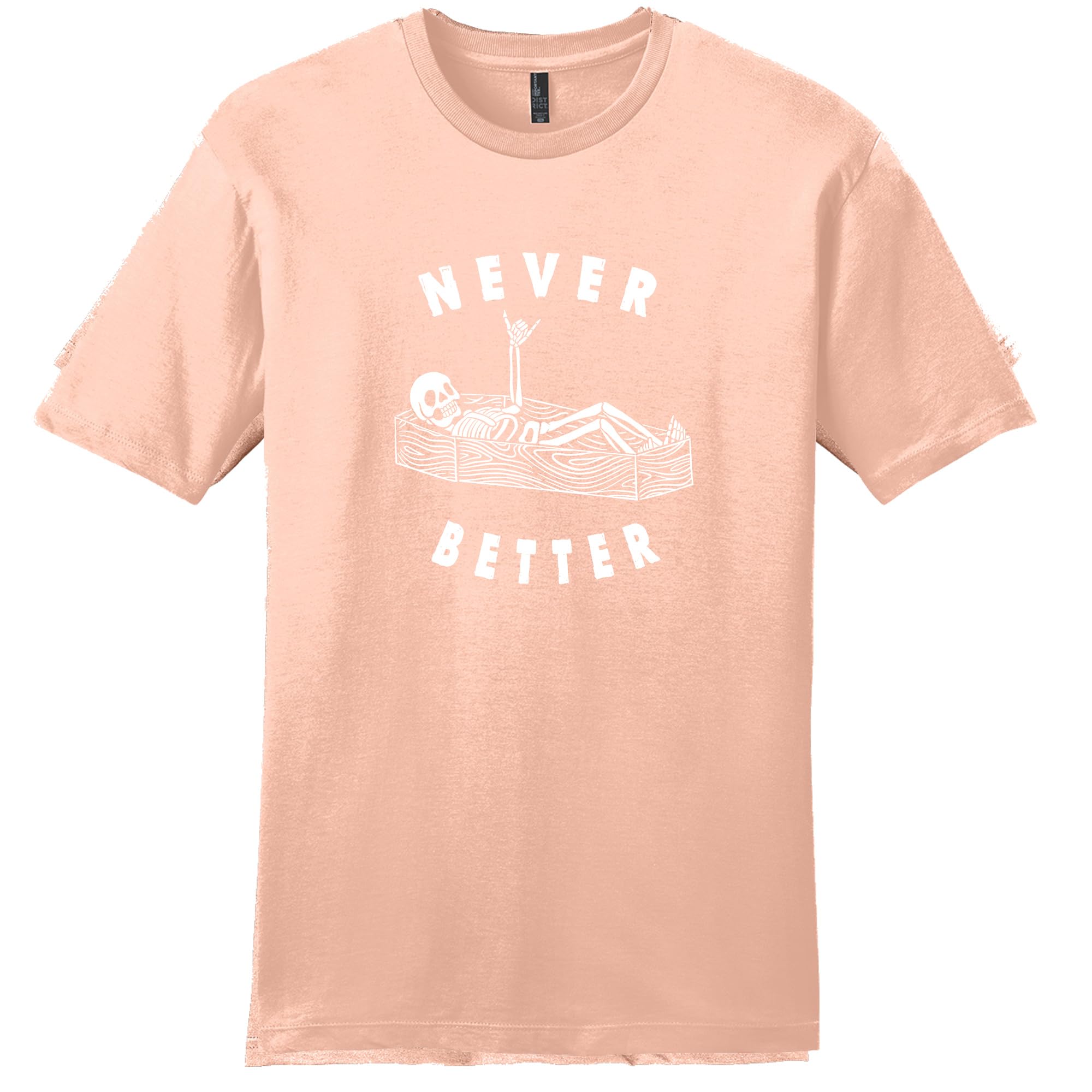 Ink TrendzNever Better Skeleton in The Coffin Shaka Surf Vibes Unisex Short Sleeve T-Shirt for Men and Women
