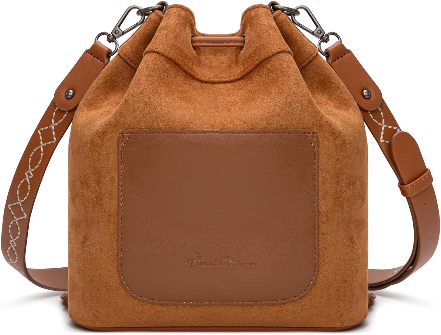 Montana West Aztec Bucket Bags for Women Western Fringe Crossbody Bag Ladies Vintage Drawstring Bucket Bag - Image 5