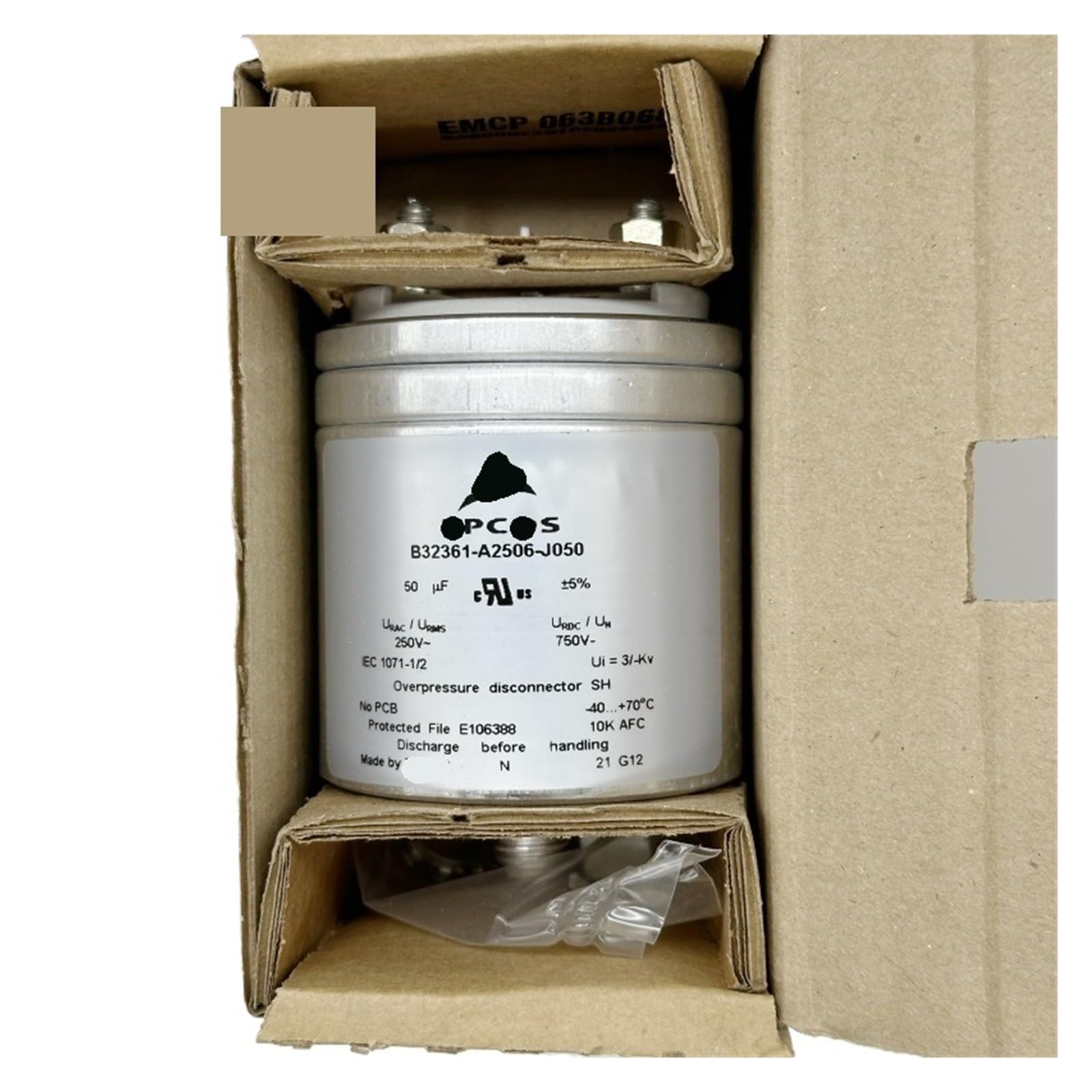 KSZHZYMGX 1PCS B32361A2506J050 B32361-A2506-J050 B32361 250v 750v 50uf 35X70MM Film Capacitors