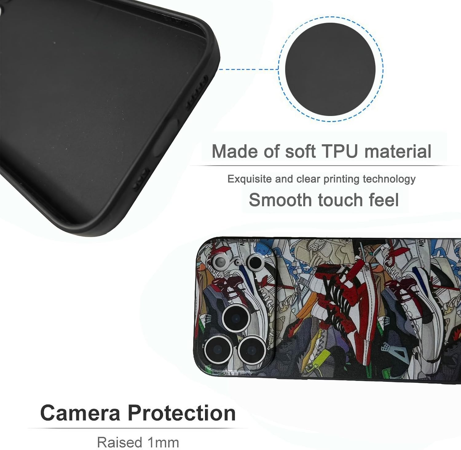 Compatible for iPhone 17 pro case Shockproof Protective Basketball Sneaker Design Cool iPhone 17 pro Phone Cases Soft Silicone Protection for Men Women Boys Girls 6.3 inch - Image 4