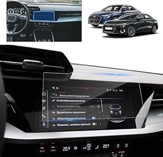 BSTW Compatible with Audi A3 8Y Sportback 2021-2025 Navigation Screen Protector for Audi A3 10.1 Inch MMI Touch Display Tempered Glass Screen Protector 9H Scratch-Resistant HD Clear