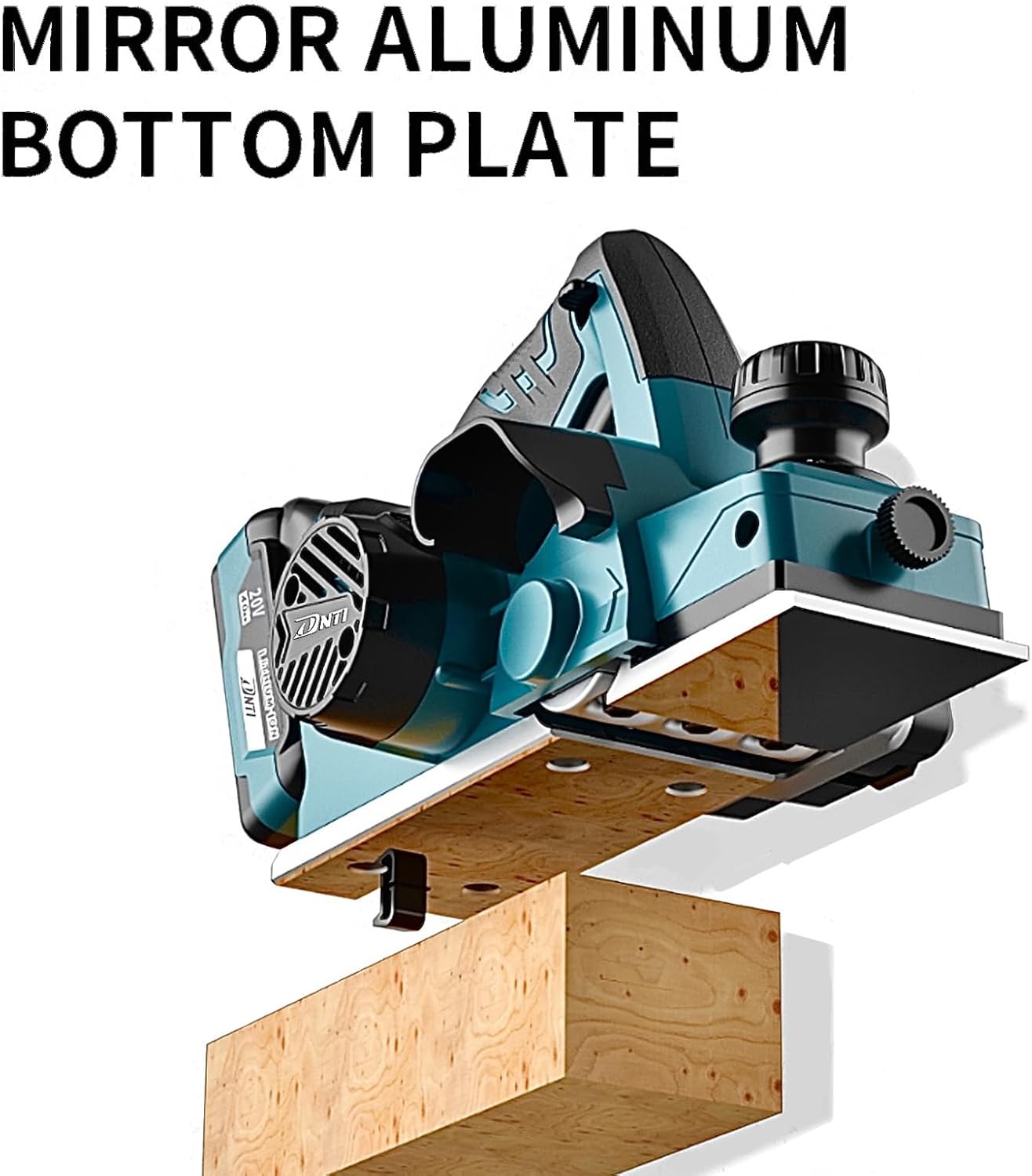 DNTI-Cordless Hand Planer 3-1/4" width 20V Cordless 15000 RPM High-Speed Powerful Electric Handheld Planers for Woodworking Wood Chamfer DIY 501(One battery.charge)
