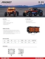 Vista 3 de RIGID INDUSTRIES 32189-D-SS_Ámbar-Cubierta_Angular