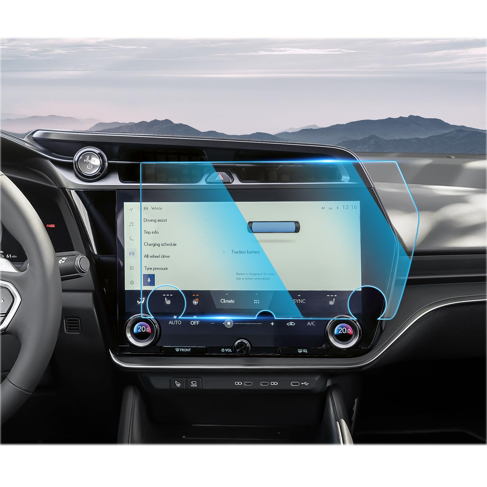 CDEFG For 2024 2025 2026 Lexus RZ 300e 450e Screen Protector - 14 Inch 9H HD Tempered Glass - RZ450e RZ300e (Premium/Luxury) Touchscreen Accessories