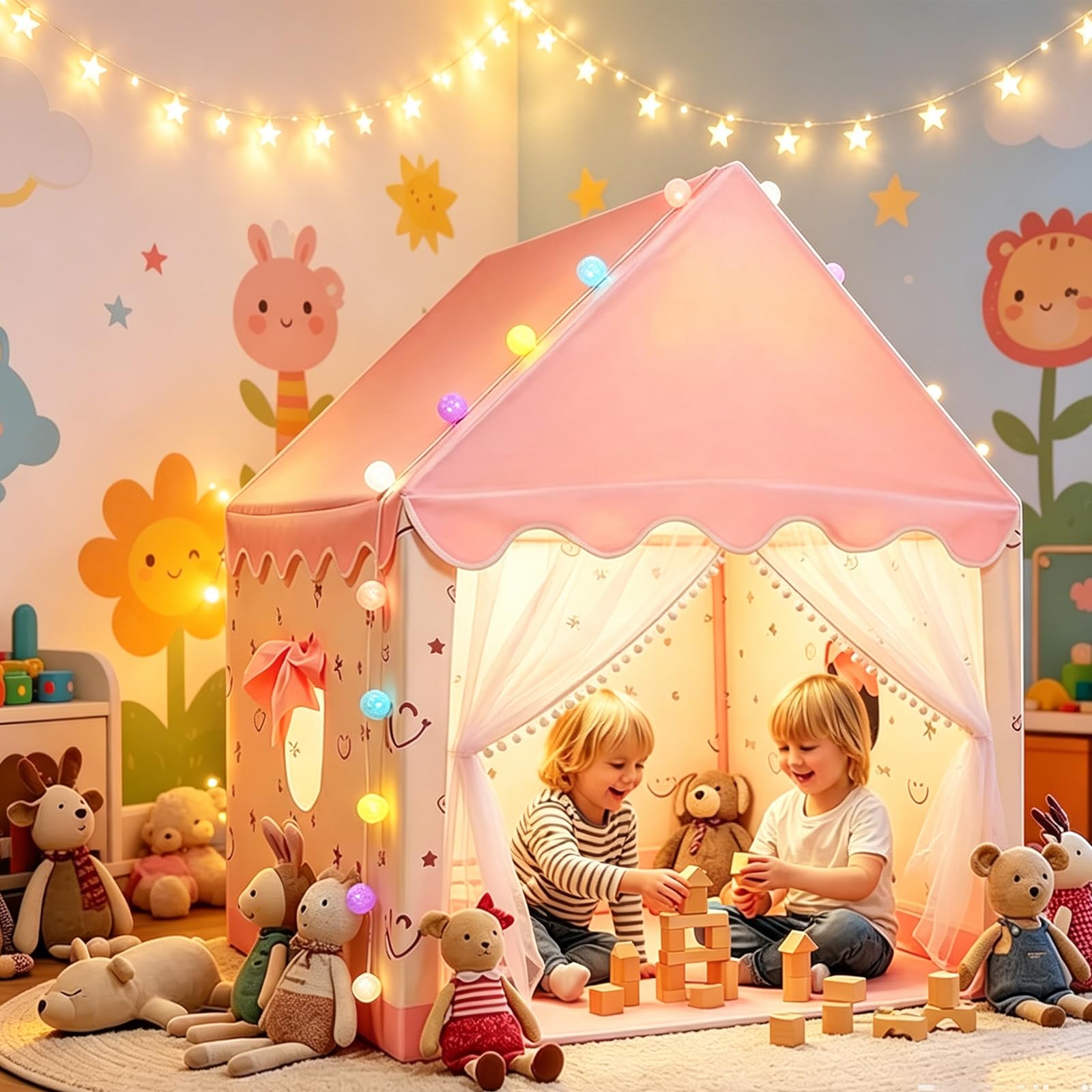 Tienda campaña infantil eSynic para exterior e interior con luces mágicas 7
