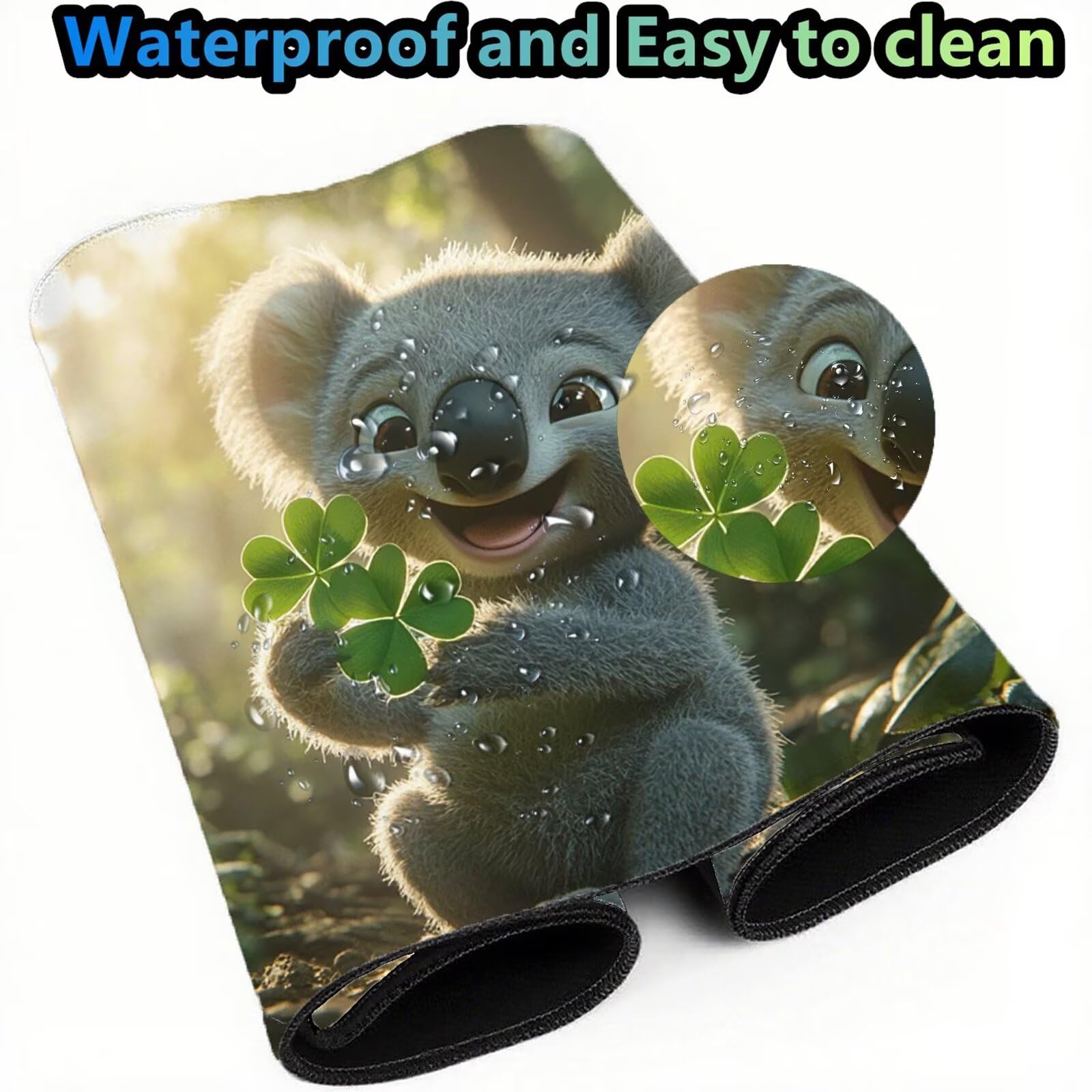 Podkładka pod mysz Koala 1500 x 800 mm leśna podkładka pod mysz duża japońska podkładka pod mysz antypoślizgowa gumowa powierzchnia szwy na krawędziach mata biurkowa do komputera domowego biura