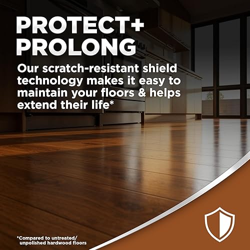 Miniatura 8 de Weiman Combo de limpiador de suelos y restaurador de esmalte de madera dura paquete de 2 unidades suelo de madera dura de alto tráfico brillo