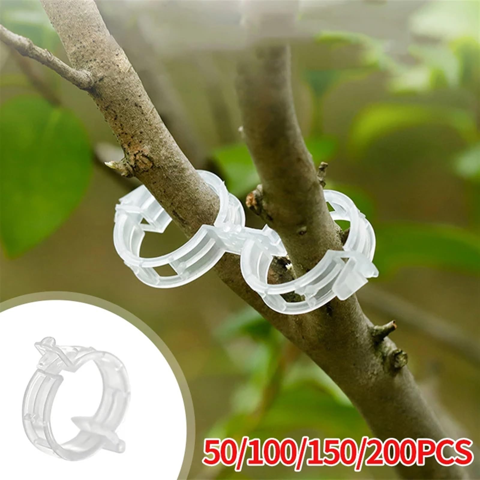 Mollette di sostegno per piante da giardino, Clip di supporto for piante in PP da 3 cm/1,8 pollici riutilizzabili for innesti di vite 50/100/150/200 pezzi(150pc)