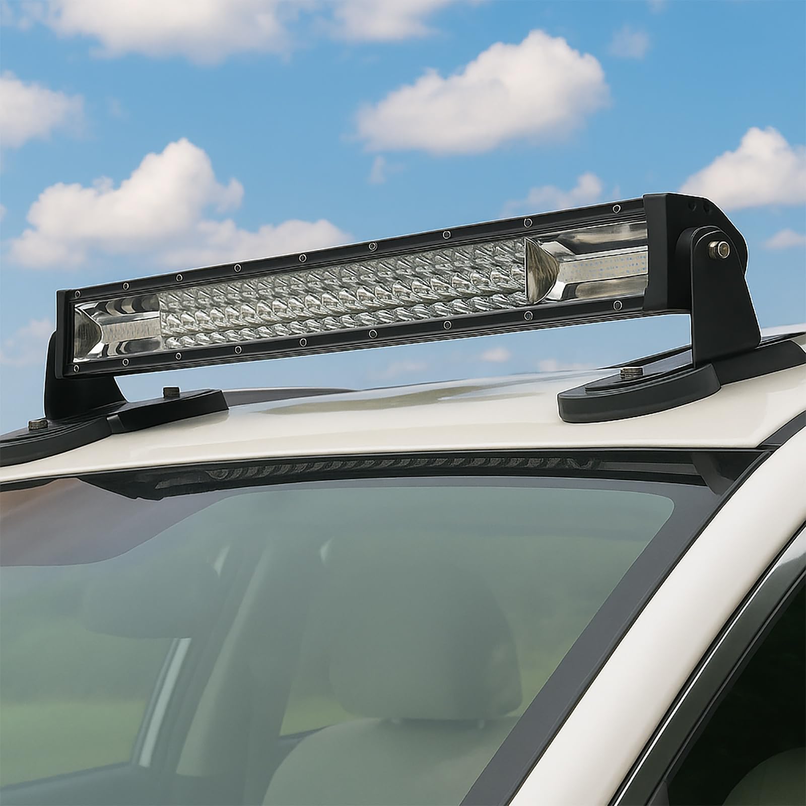 Willpower Listwa LED z uchwytem magnetycznym i okablowaniem 32 cale 405 W kombinacja punktowa i rampy powodziowej LED do 4x4 samochodów ciężarowych ciągników SUV ATV 4x4