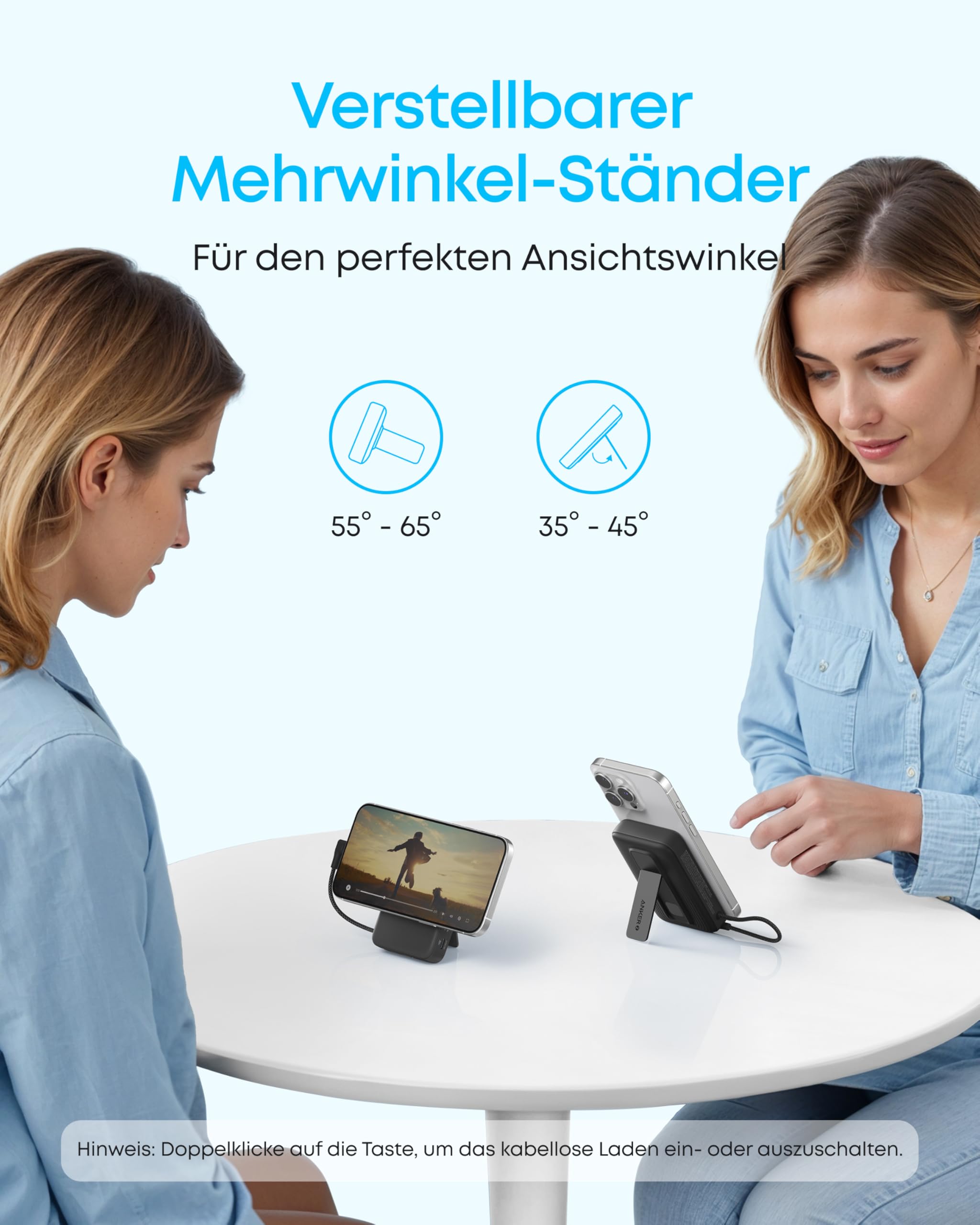 Anker Zolo magnetische Powerbank, 10000mAh 30W Max, integriertes Kabel