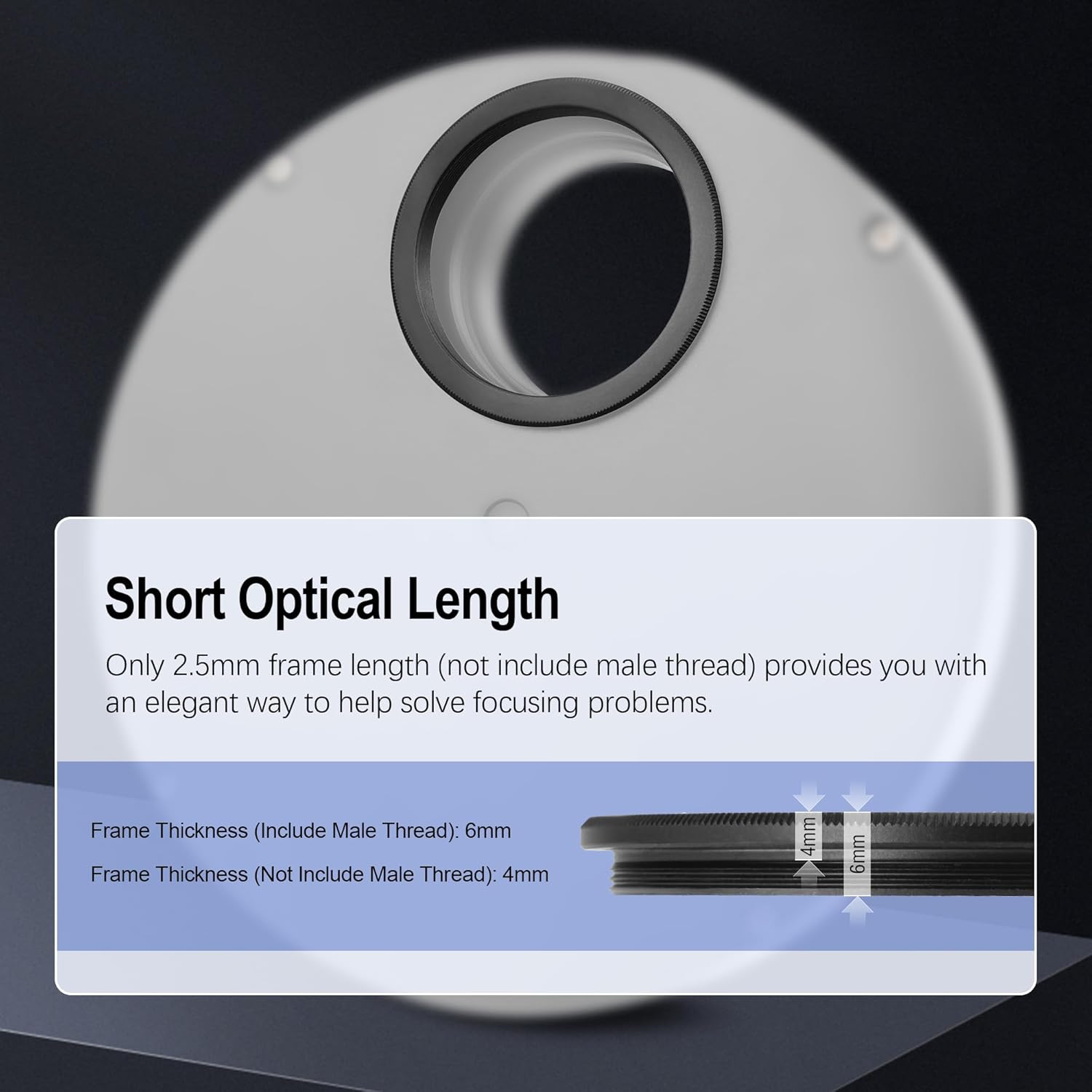 Astromania M54X0.75 Male to M48X0.75 Female Thread Telescope Adapter - Bundle with - Telescope Alignment 1.25" Laser Collimator with 2" Adapter