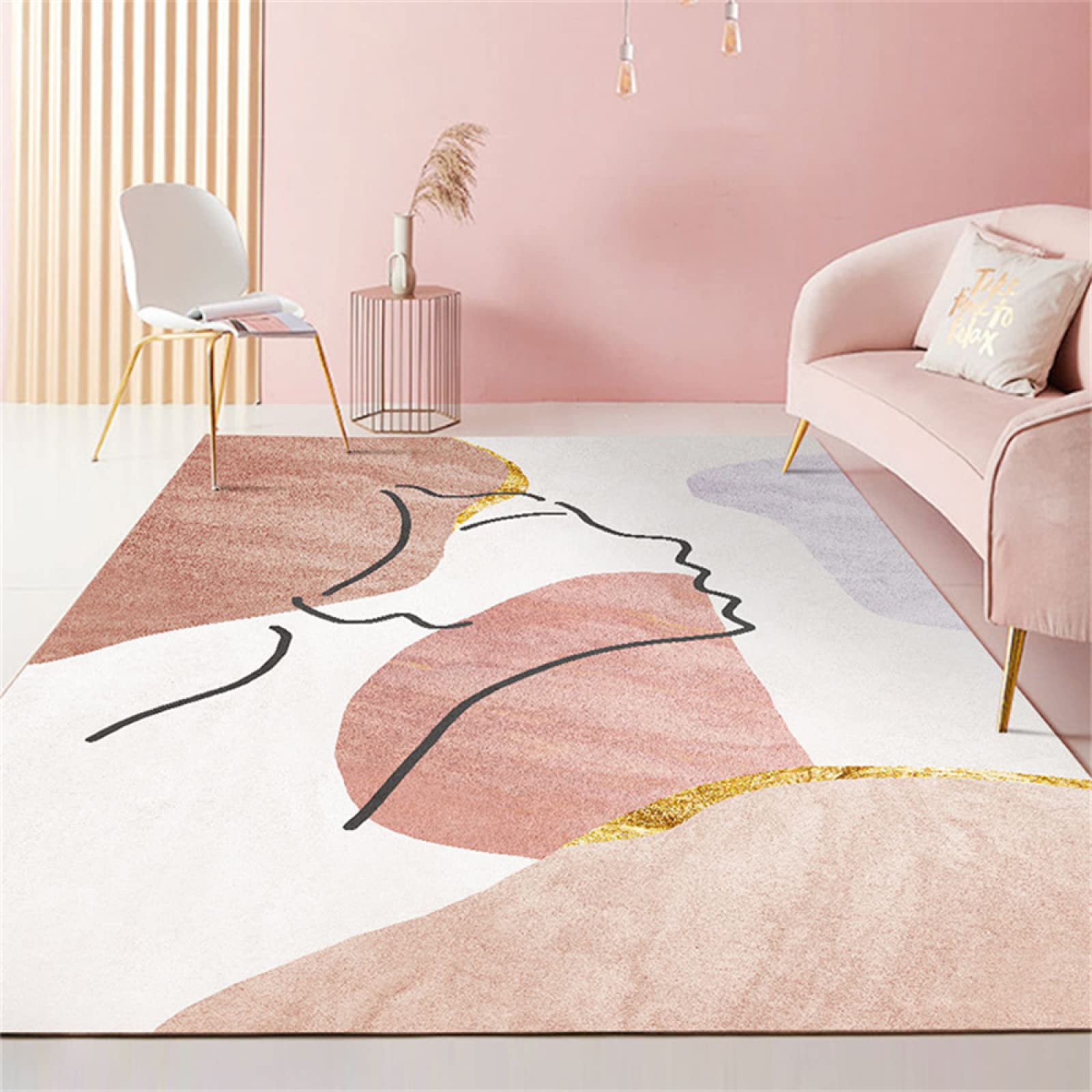 Childrens RugRug GrippersAccessories For HomeLovely pink carpet rectangular modern dining room decoration home floor matsFluffy Rug For Bedroom70X140cm
