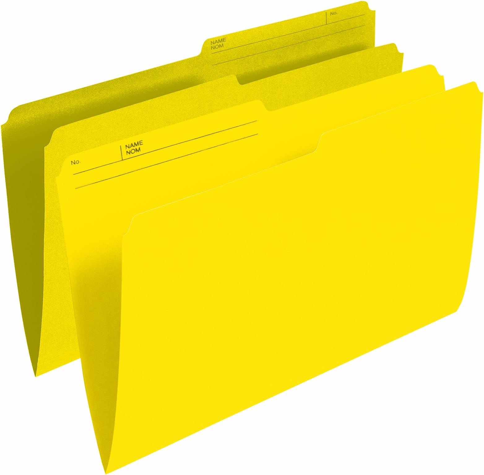 Pendaflex Colour File Folders 1/2 Cut Tab Legal Yellow Box of 100