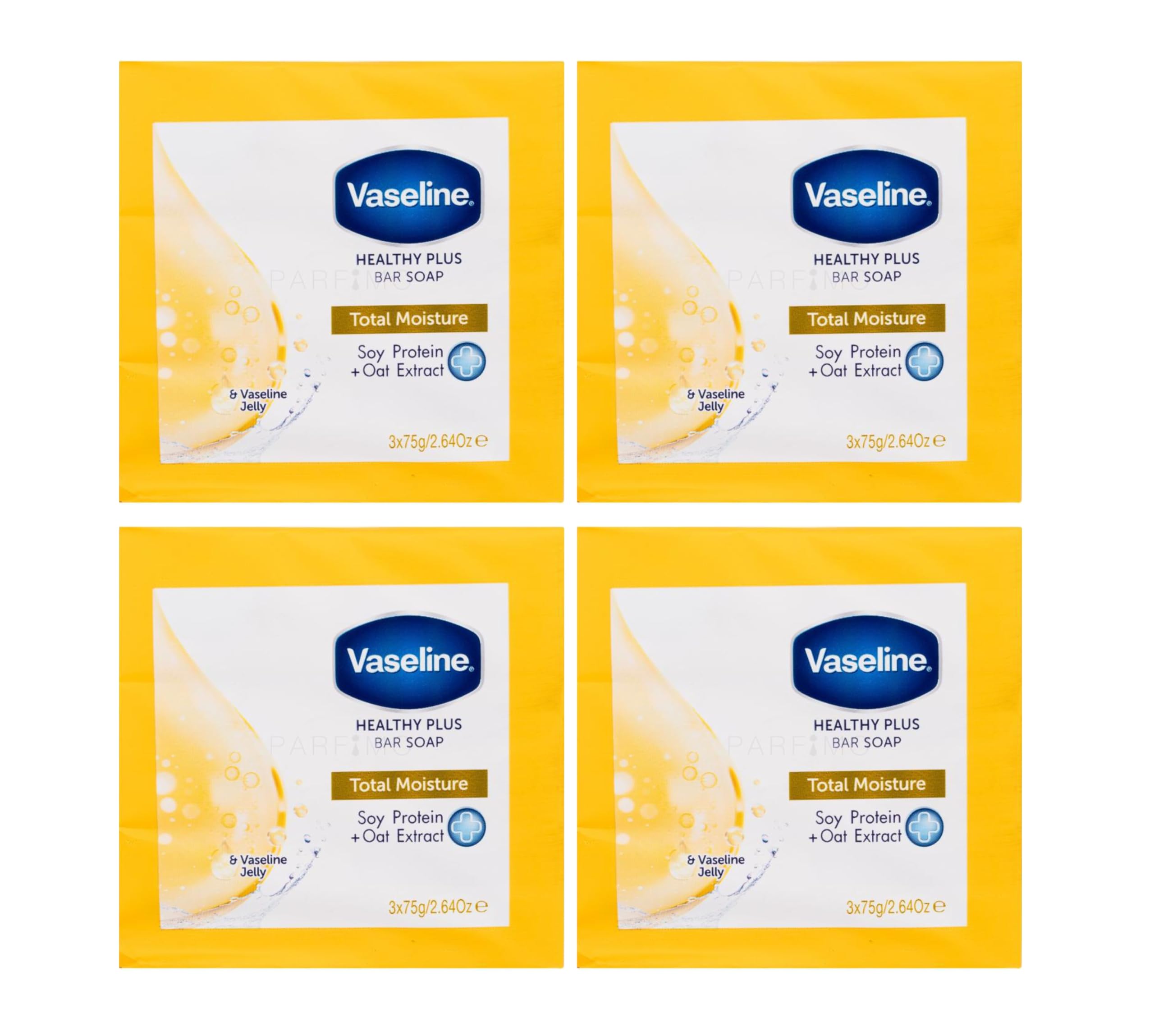 Vaseline Healty Plus Total Moisture Soap 12 x 75g, 75 g (Pack of 12) - Image 3