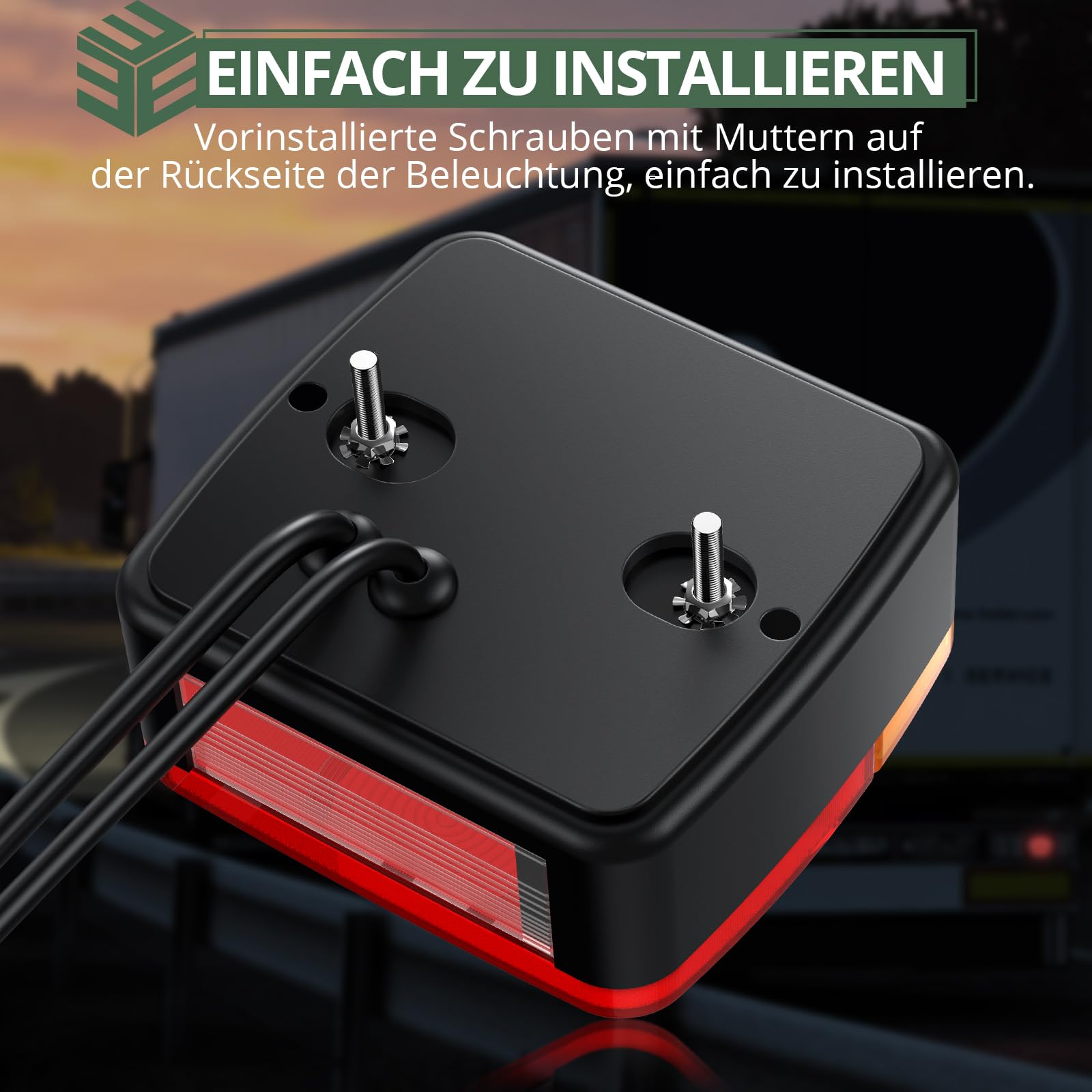 EYPINS Anhänger Rückleuchten Set, Universal 12V Anhänger Rücklichter mit 7.5m Kabel, 7-polig Anhängerbeleuchtung Kennzeichenbeleuchtung Wasserdicht IP65 für PKW LKW Caravan Boot Vans | E-Mark E13