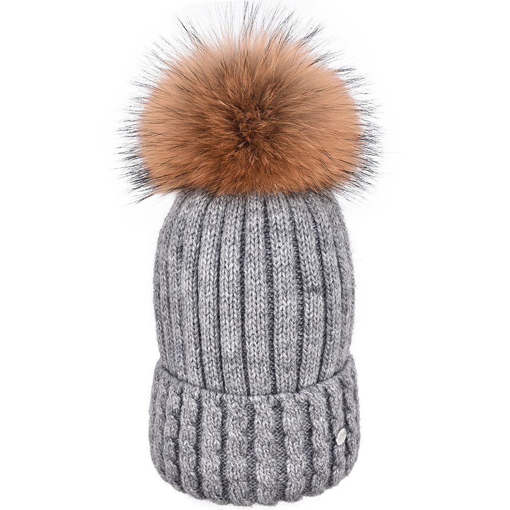 Somaler Women Winter Knit Slouchy Beanie Hats With Faux Fur  display picture 3