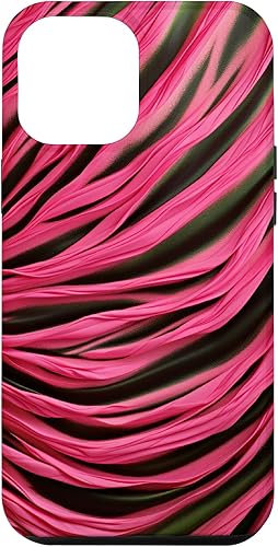 Funda con patrón Animal Inspired Stripe Lime Green Pink Black para iPhone 13 Pro Max