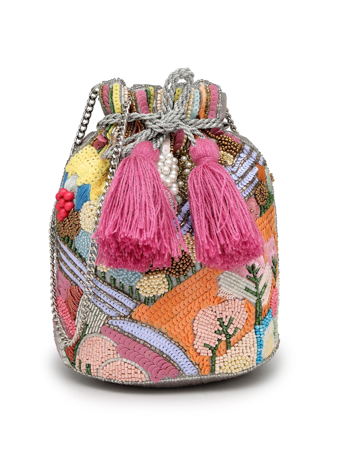 Beaded Muse Embellished Potli Bag for Women | Wedding & Festive Purse-image-11