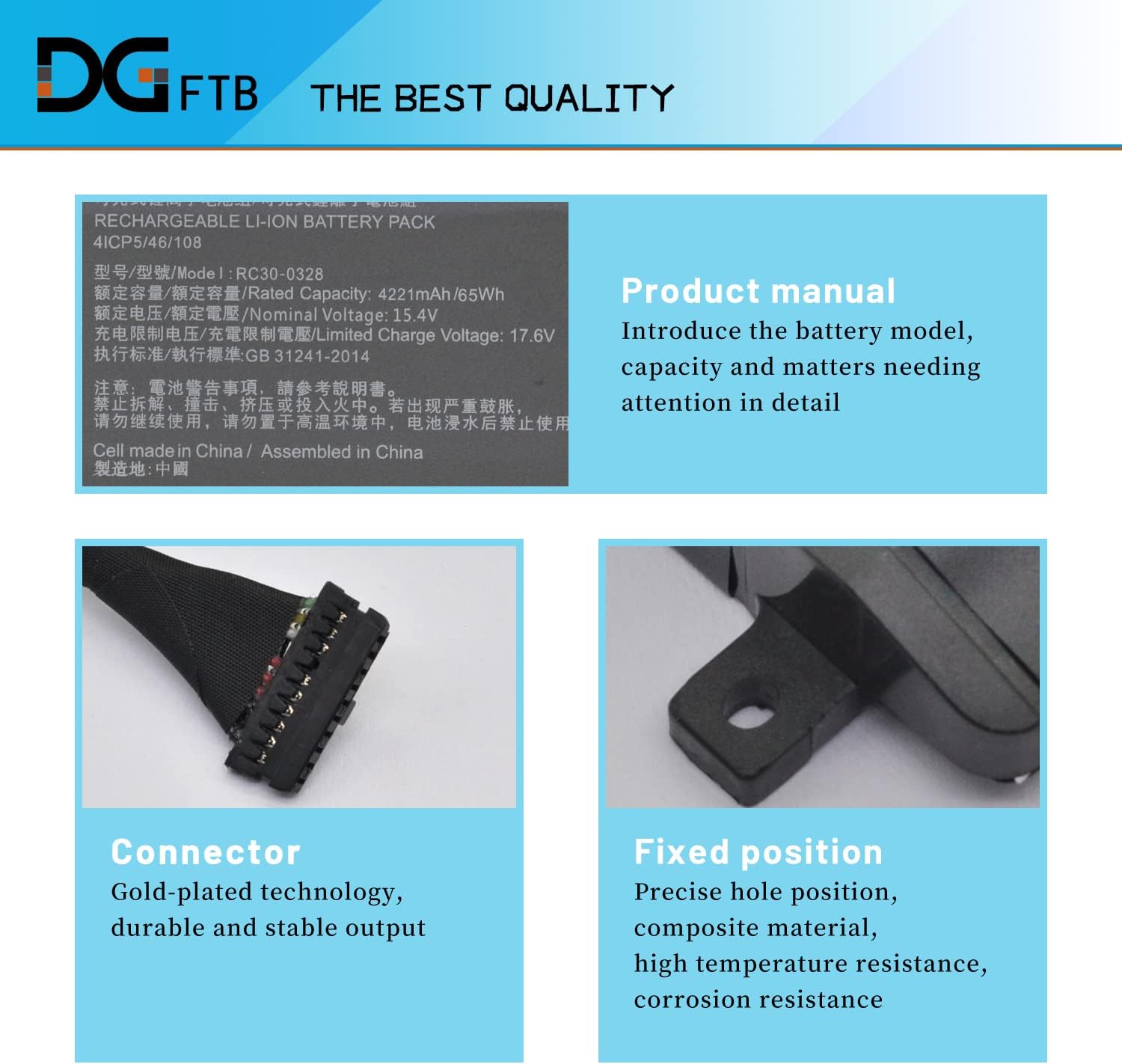 Condition photo showing Good Condition for RC30-0328 RZ09-0328 Laptop Bat