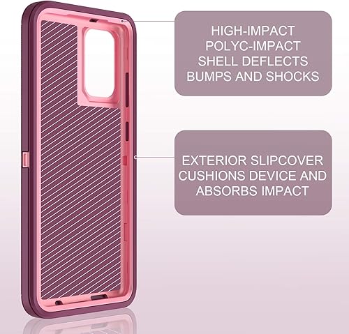 Miniatura 3 de I-HONVA Funda para Samsung Galaxy A30, Galaxy A20 a prueba de golpes, protección de cuerpo completo 3 en 1, sin protección de pantalla, resistente y
