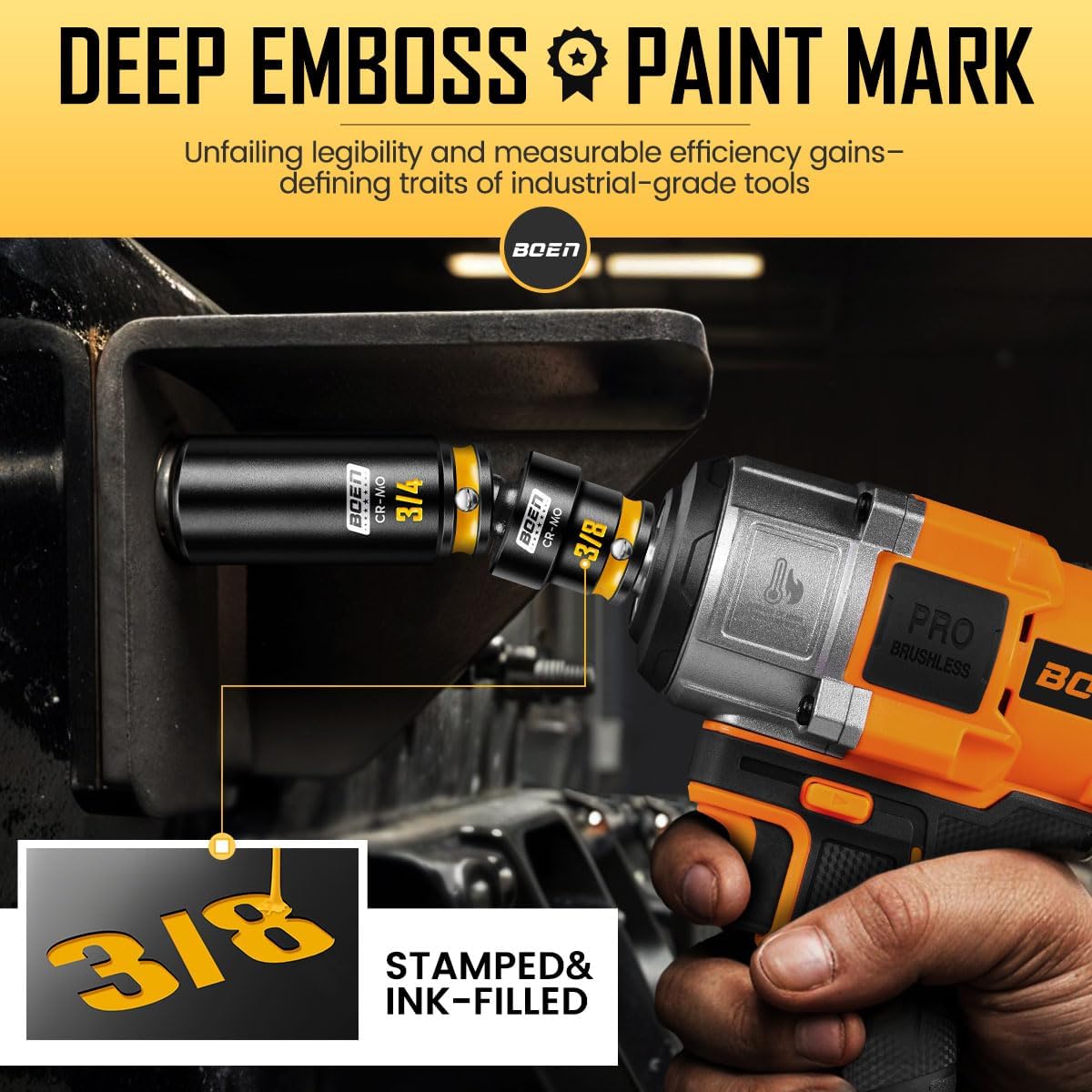 BOEN 3/8" Drive Impact Socket Set, 67 Piece Metric (8-19mm) and Standard SAE (5/16"-3/4") with Shallow & Deep Sockets, Includes Swivel Sockets, Extension Bars, Adapters & Universal Joint, CR-MO Steel